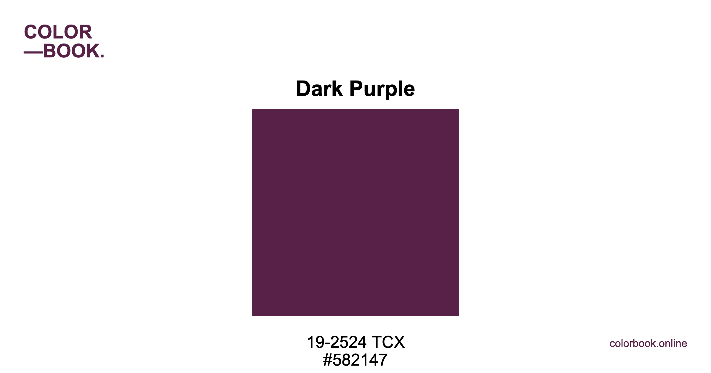 Dark Purple - Pantone 19-2524 TCX | Color Color Guide & Cotton Swatch