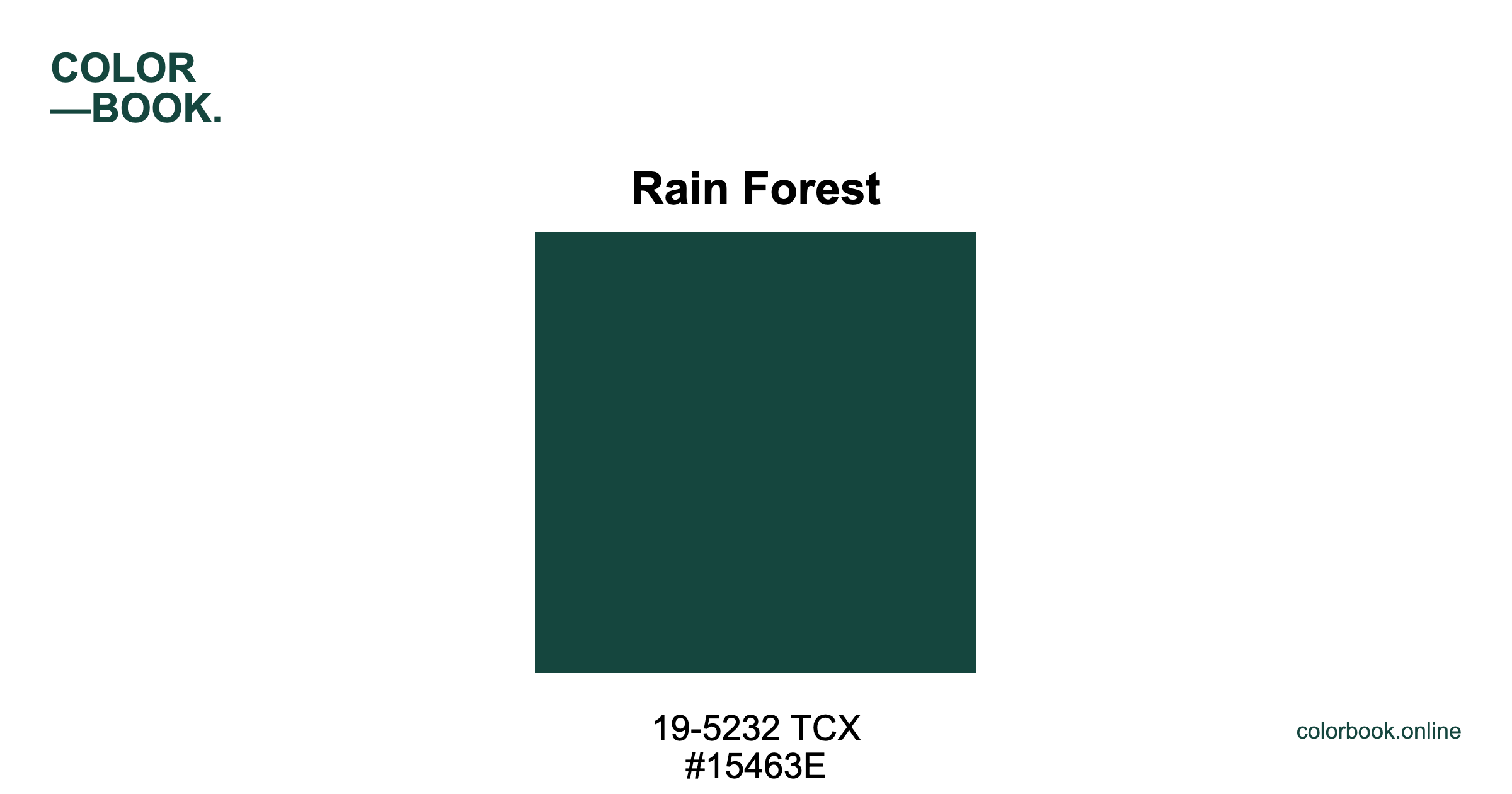 Rain Forest - Pantone 19-5232 TCX | Color Color Guide & Cotton Swatch
