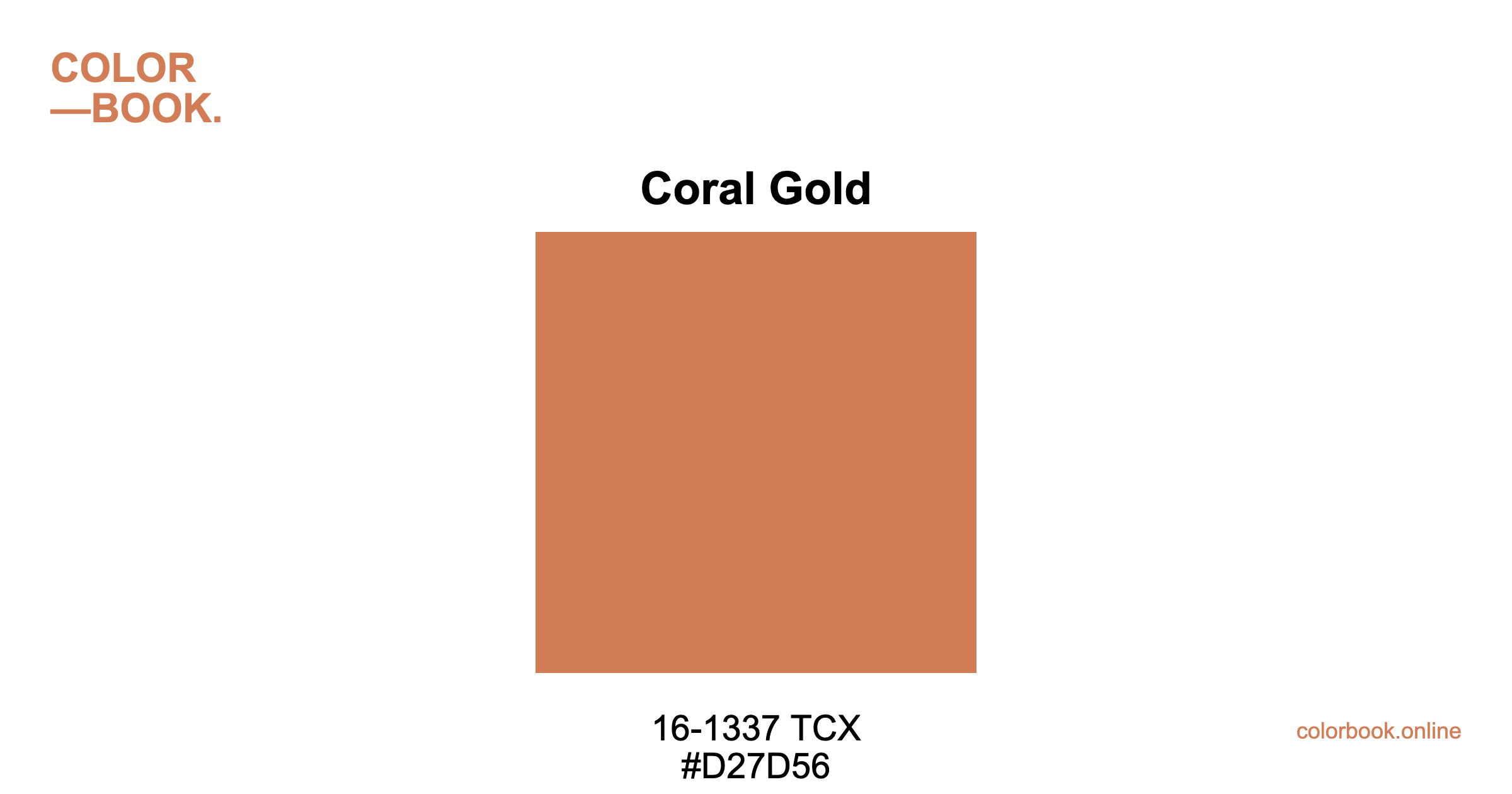 Color. Sort 1337 Coral Gold - Pantone 16-1337 TCX | Orange Color Guide & Cotton Swatch