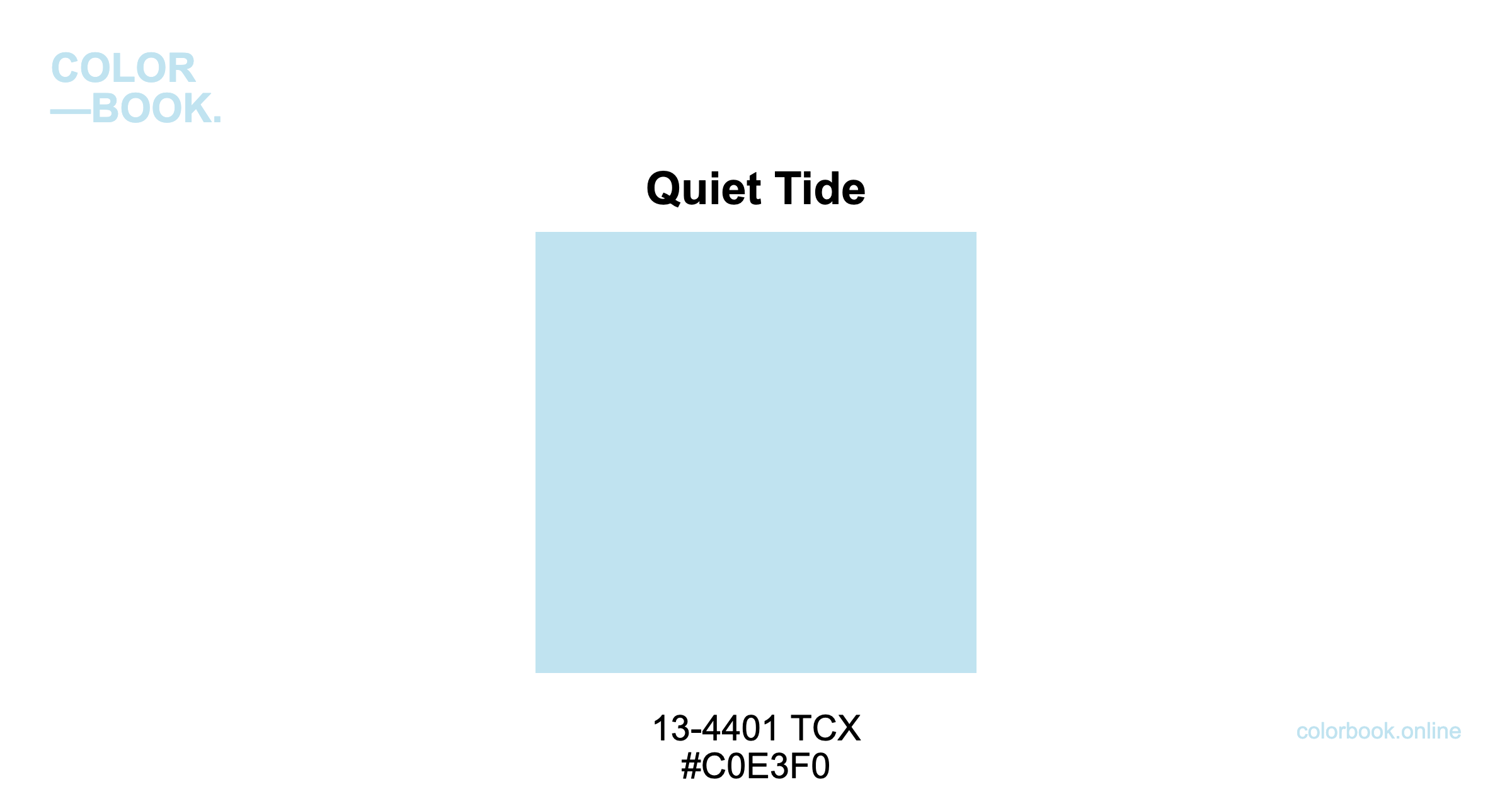 Quiet Tide - Pantone 13-4401 TCX | Color Color Guide & Cotton Swatch