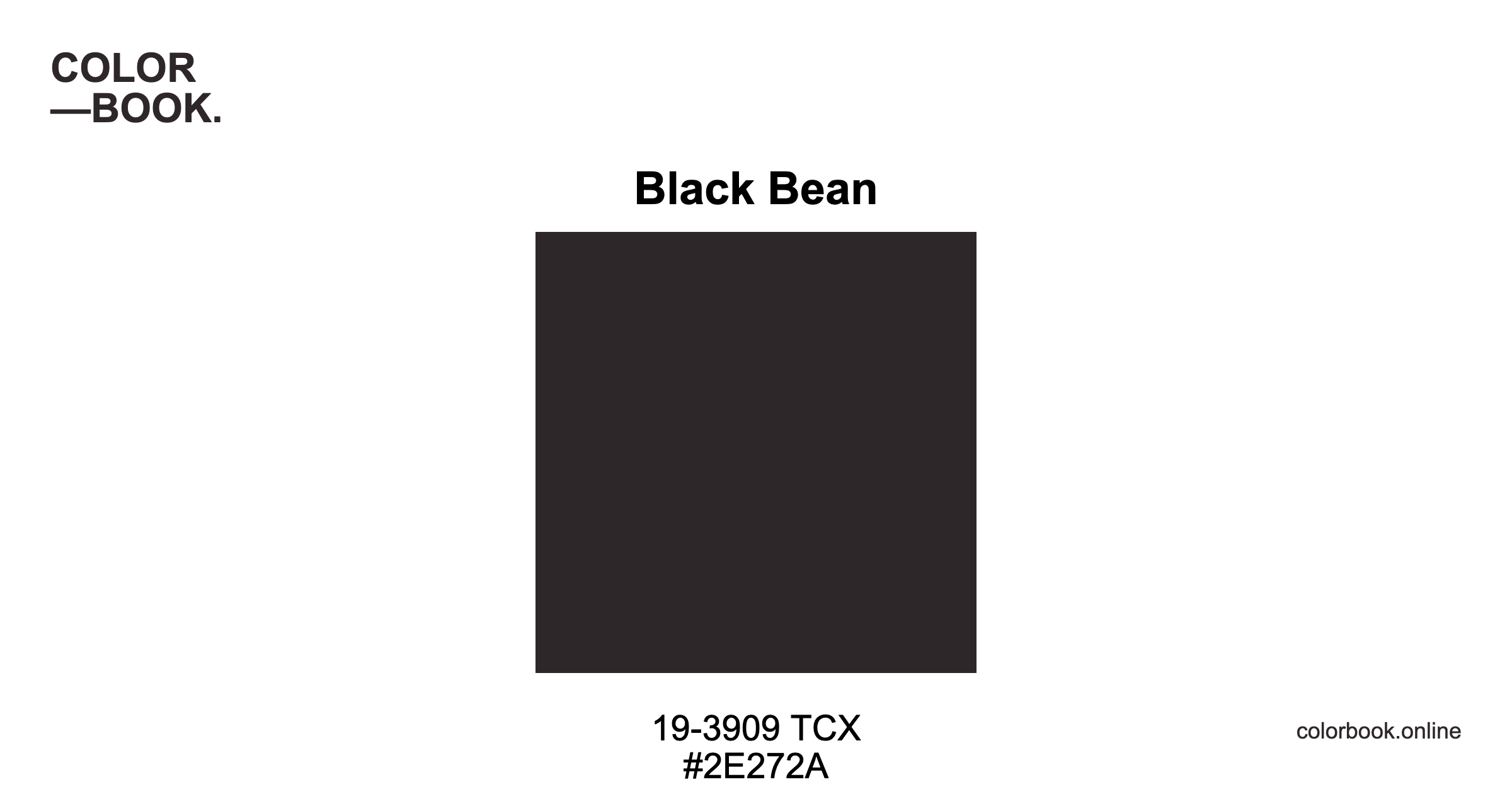 Black Bean - Pantone 19-3909 TCX | Color Color Guide & Cotton Swatch