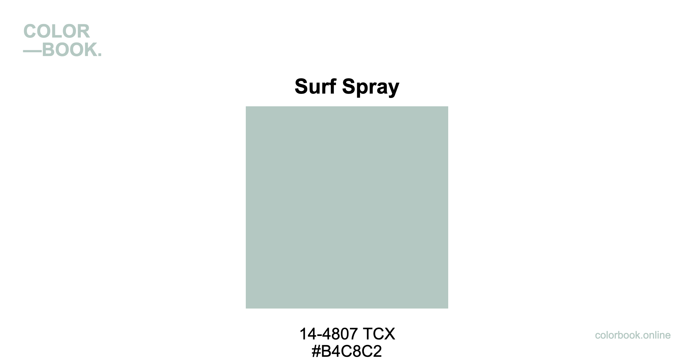 Surf Spray - Pantone 14-4807 TCX | Color Color Guide & Cotton Swatch