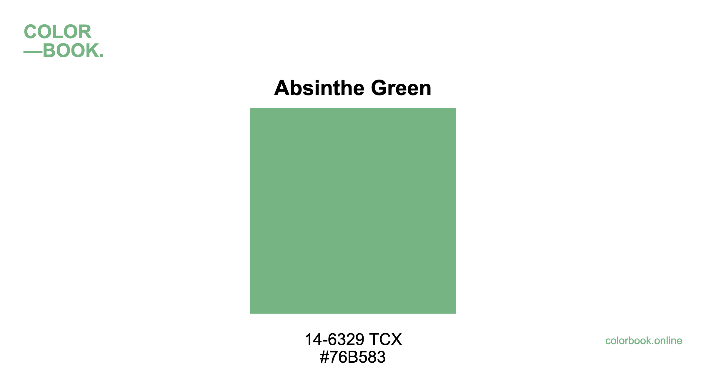 Absinthe Green - Pantone 14-6329 TCX | Color Color Guide & Cotton Swatch