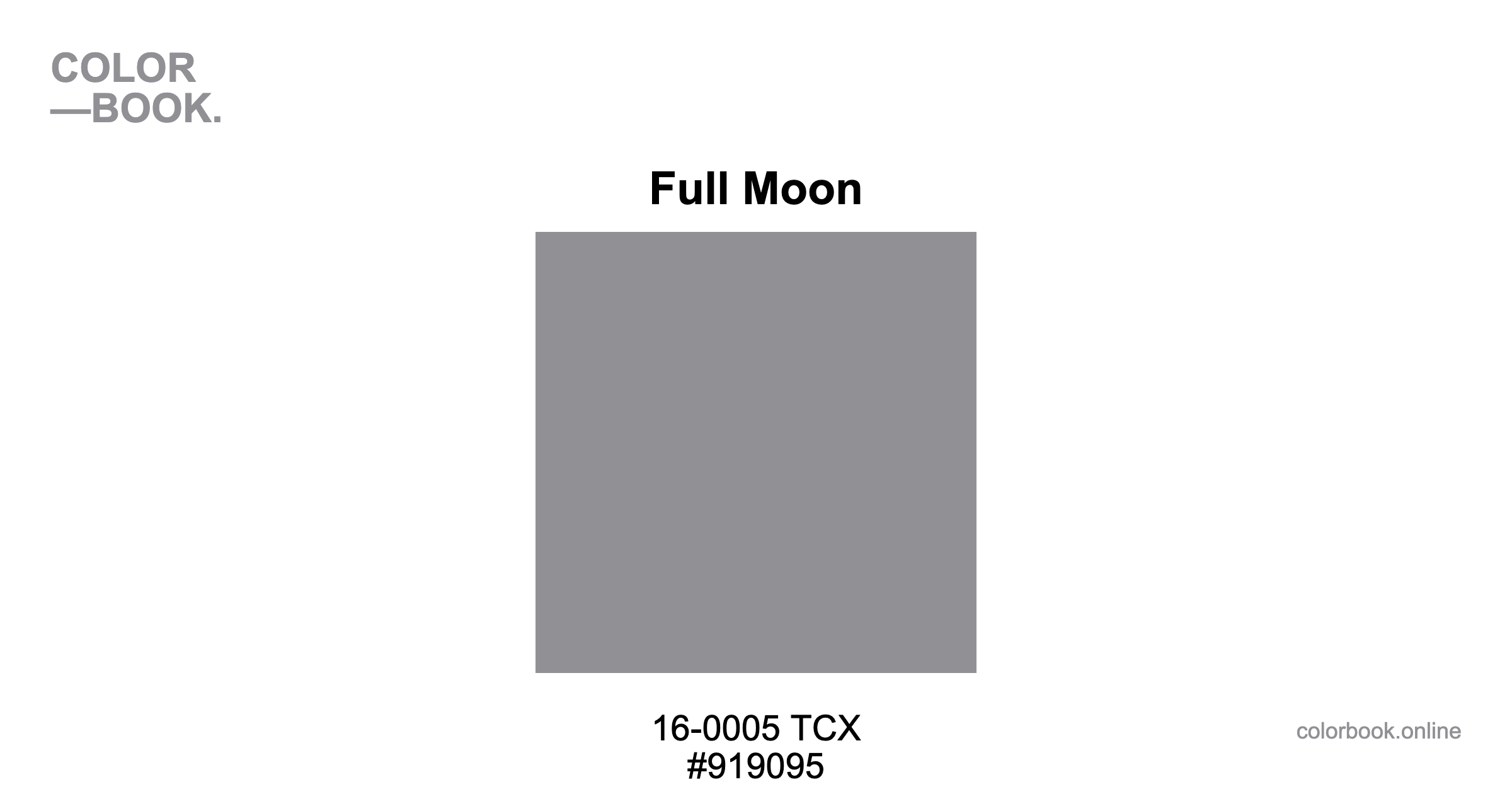 Full Moon - Pantone 16-0005 TCX | Color Color Guide & Cotton Swatch