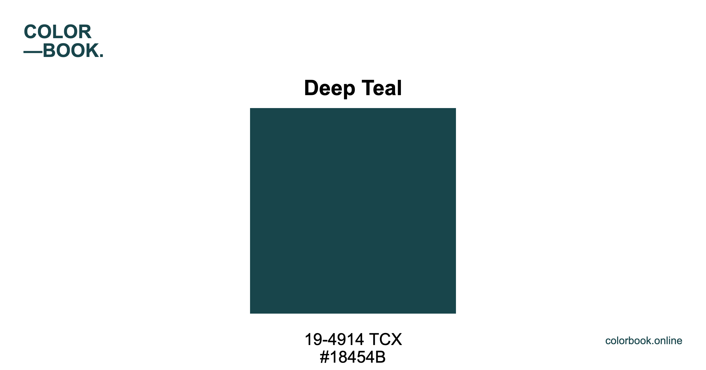 Deep Teal - Pantone 19-4914 TCX | Color Color Guide & Cotton Swatch