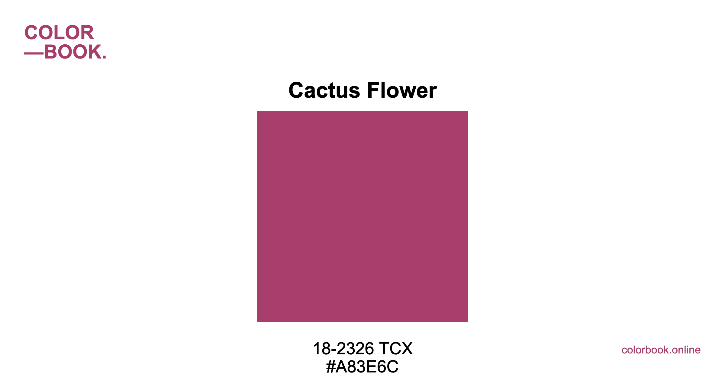 Cactus Flower - Pantone 18-2326 TCX | Red Color Guide & Cotton Swatch