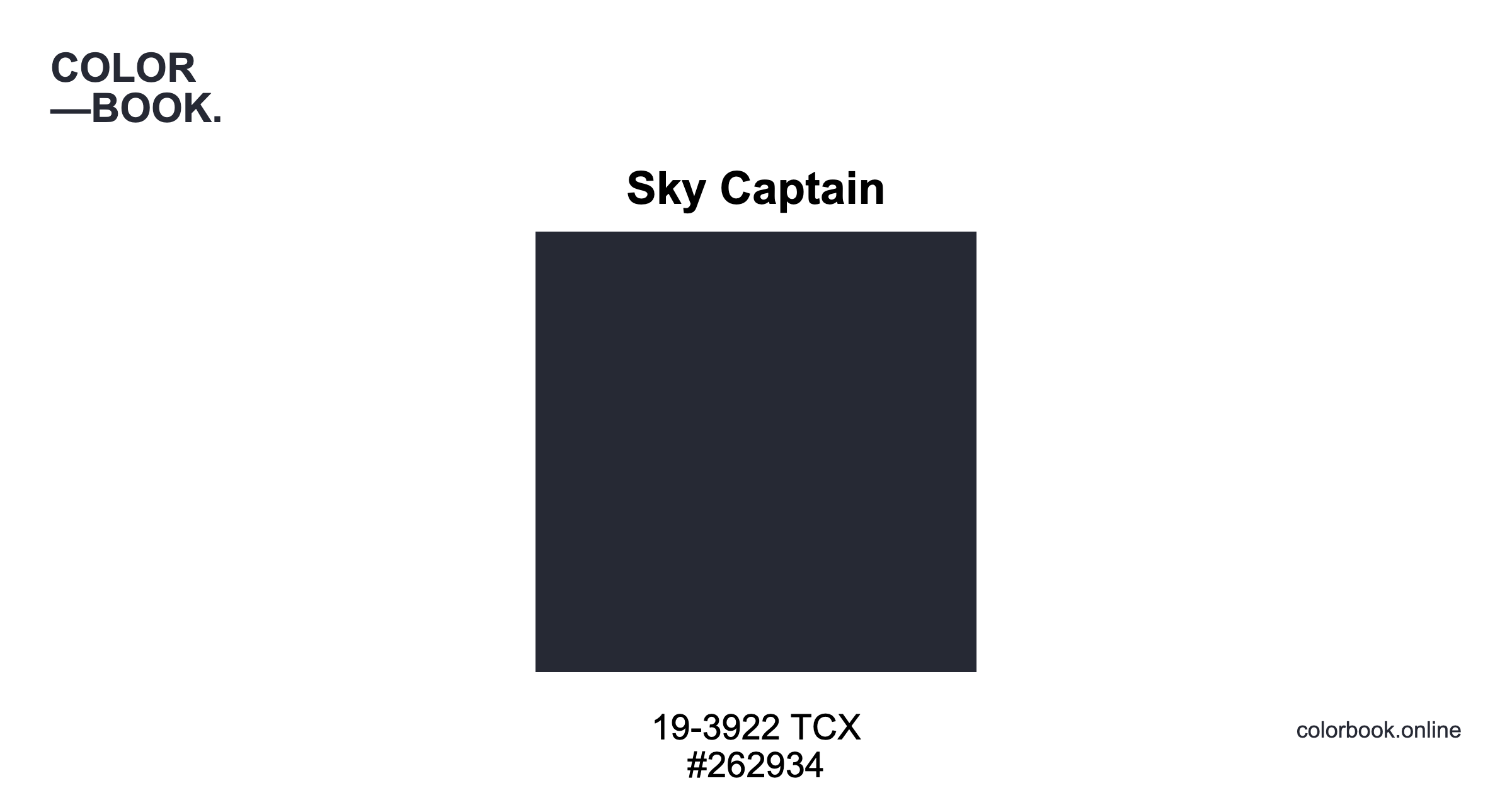 Sky Captain - Pantone 19-3922 TCX | Color Color Guide & Cotton Swatch