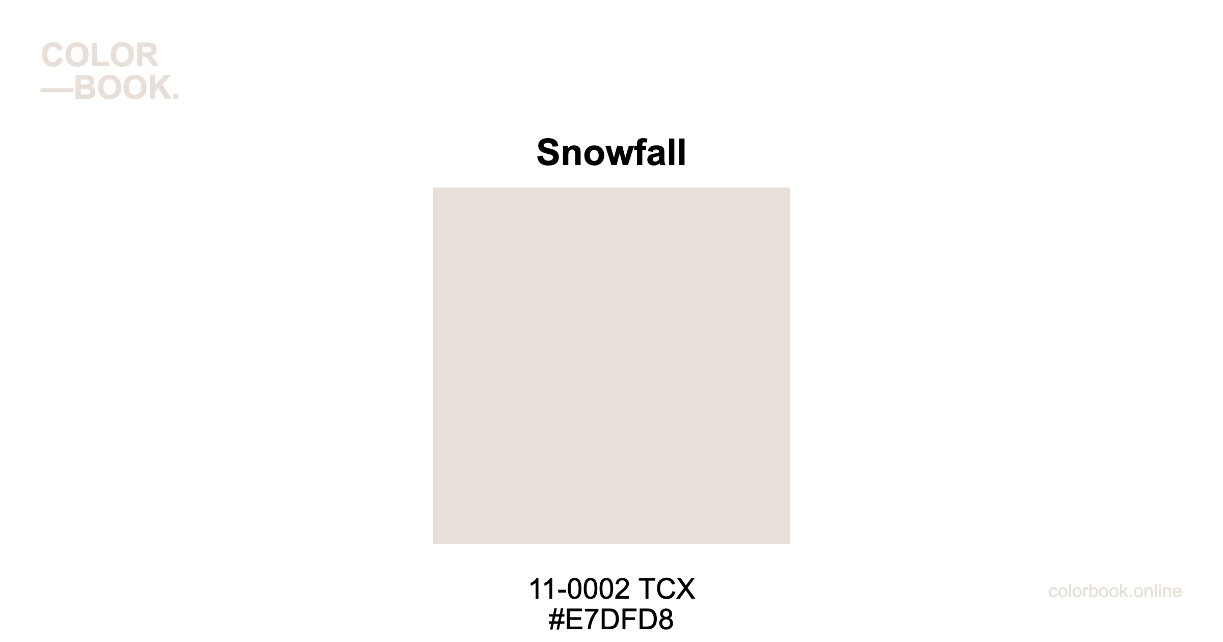 Snowfall - Pantone 11-0002 TCX | Color Color Guide & Cotton Swatch