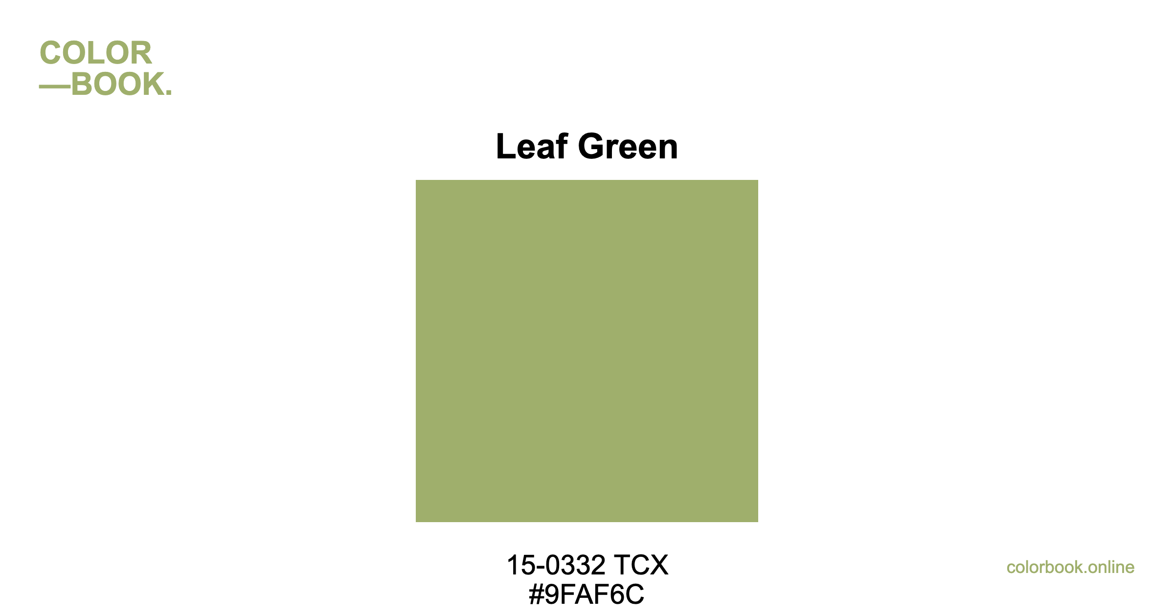 Leaf Green - Pantone 15-0332 TCX | Color Color Guide & Cotton Swatch