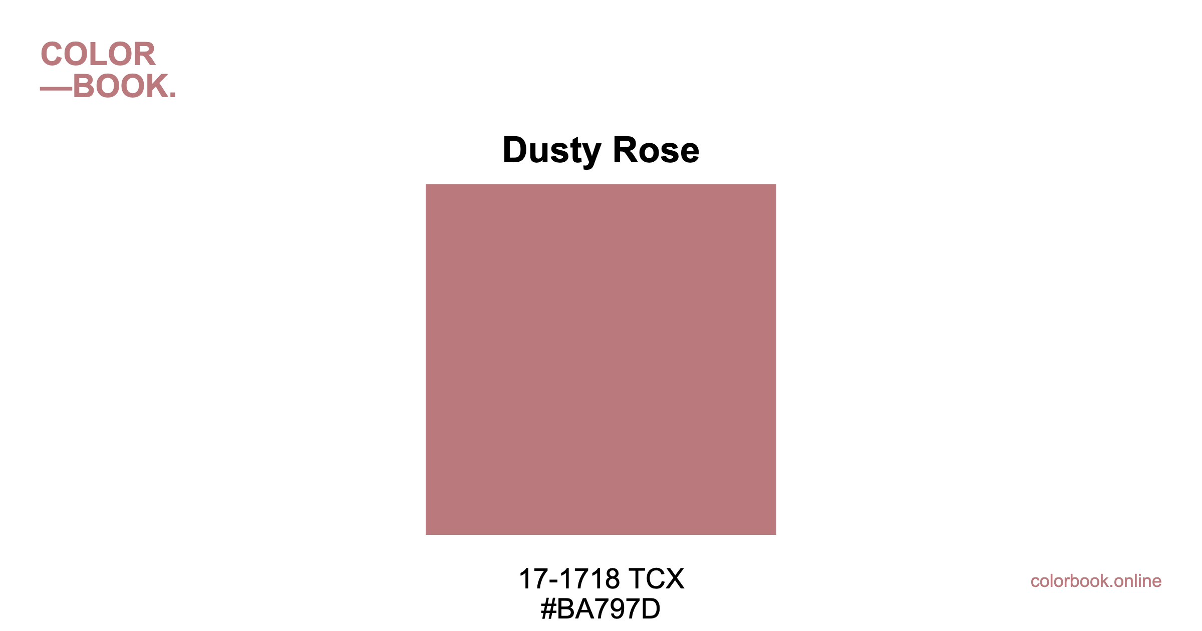 Dusty Rose - Pantone 17-1718 TCX | Pink Color Guide & Cotton Swatch