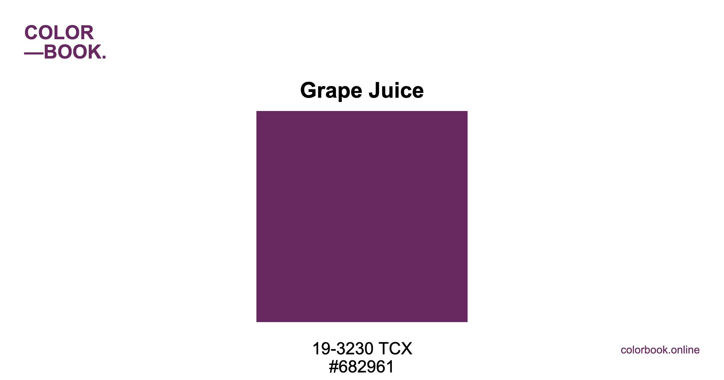 Grape Juice - Pantone 19-3230 TCX | Color Color Guide & Cotton Swatch