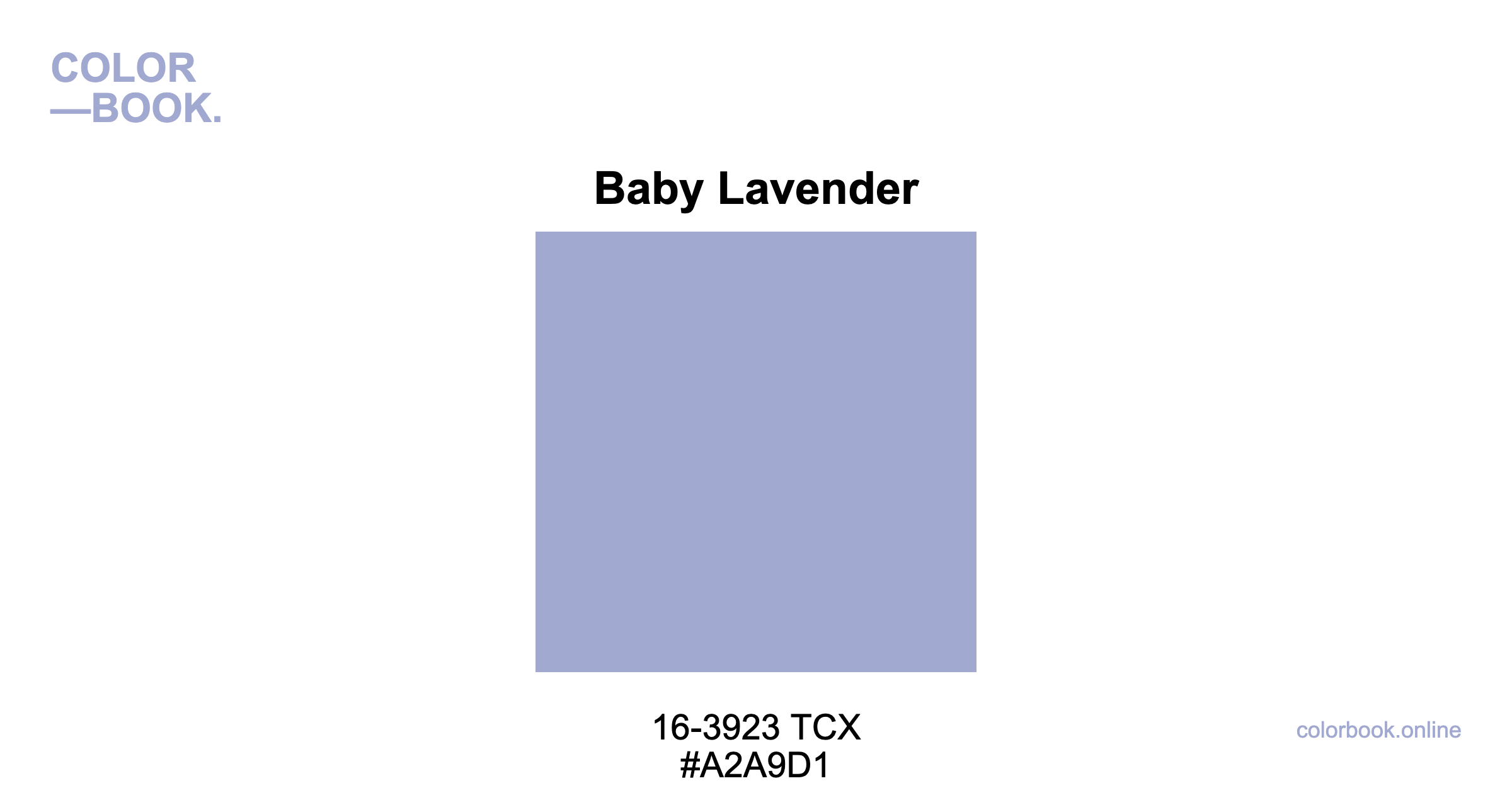 Baby Lavender - Pantone 16-3923 TCX | Blue Color Guide & Cotton Swatch