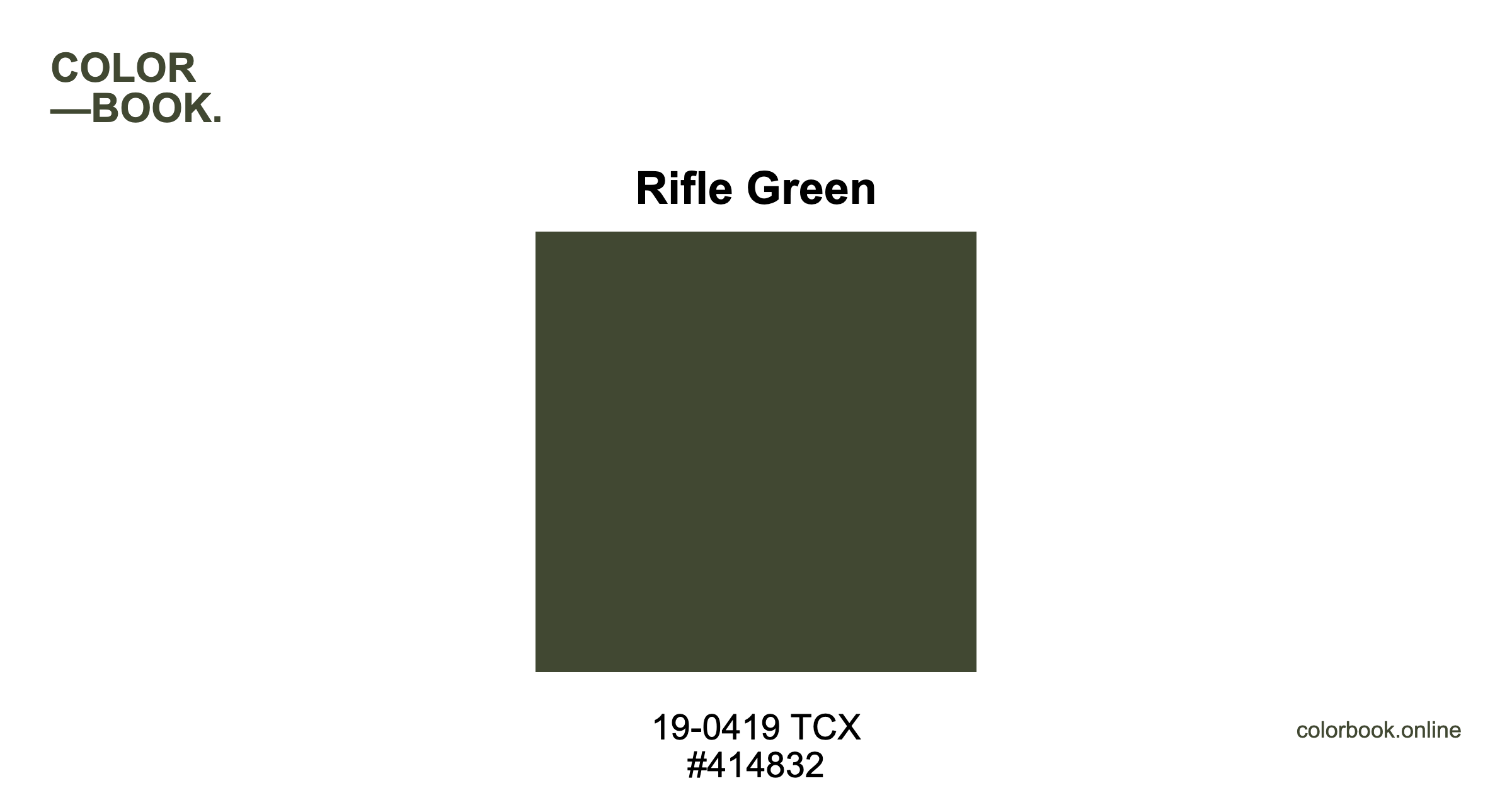 Rifle Green - Pantone 19-0419 TCX | Color Color Guide & Cotton Swatch