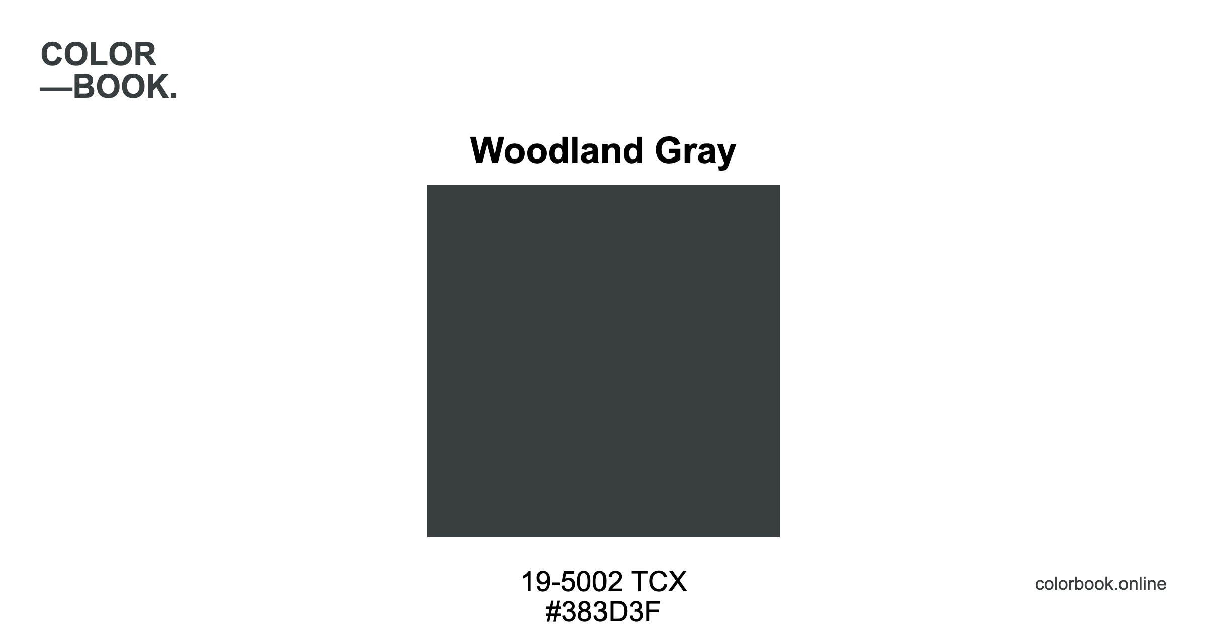 Woodland Gray - Pantone 19-5002 TCX | Color Color Guide & Cotton