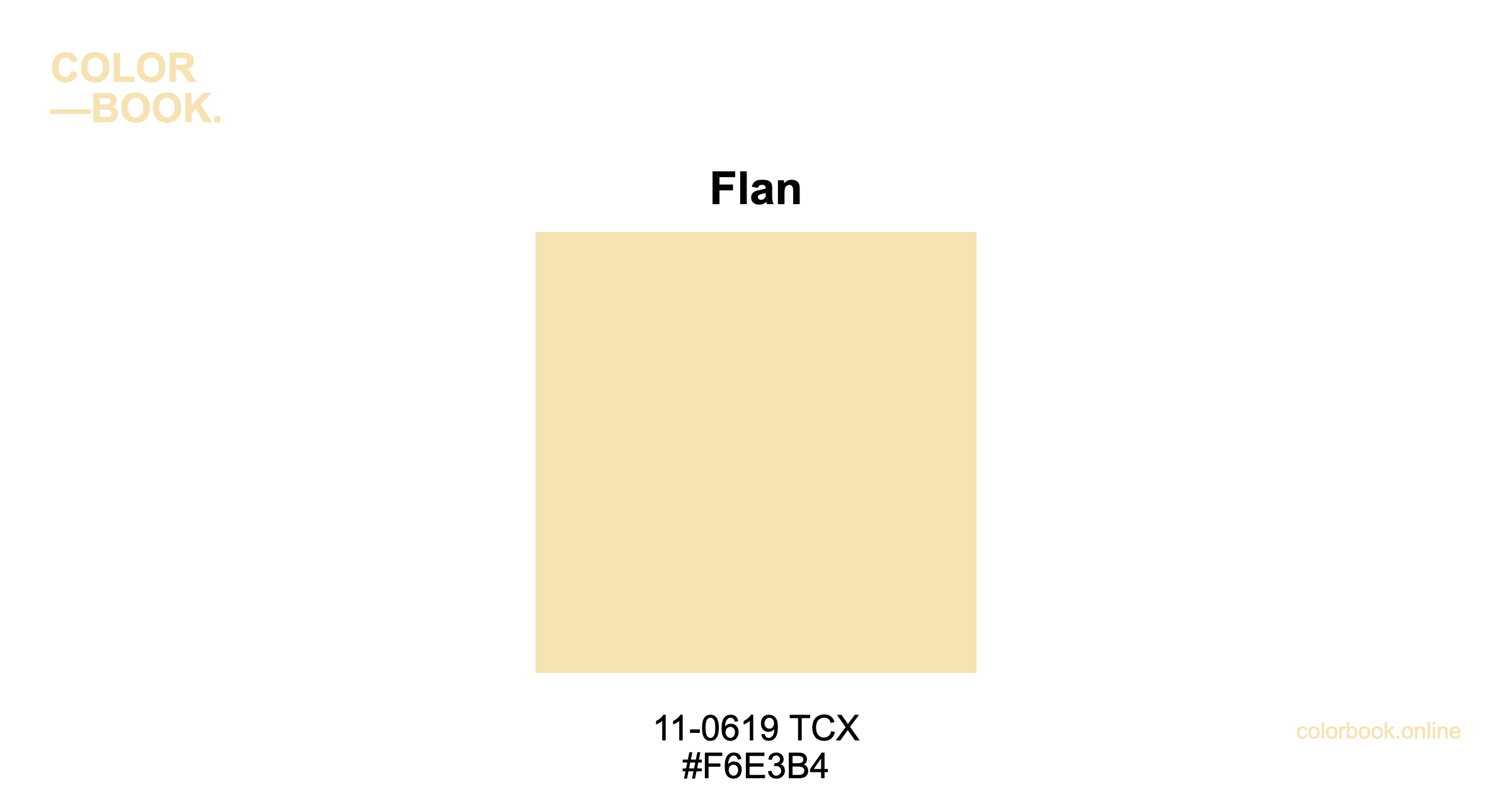 Flan - Pantone 11-0619 TCX | Color Color Guide & Cotton Swatch