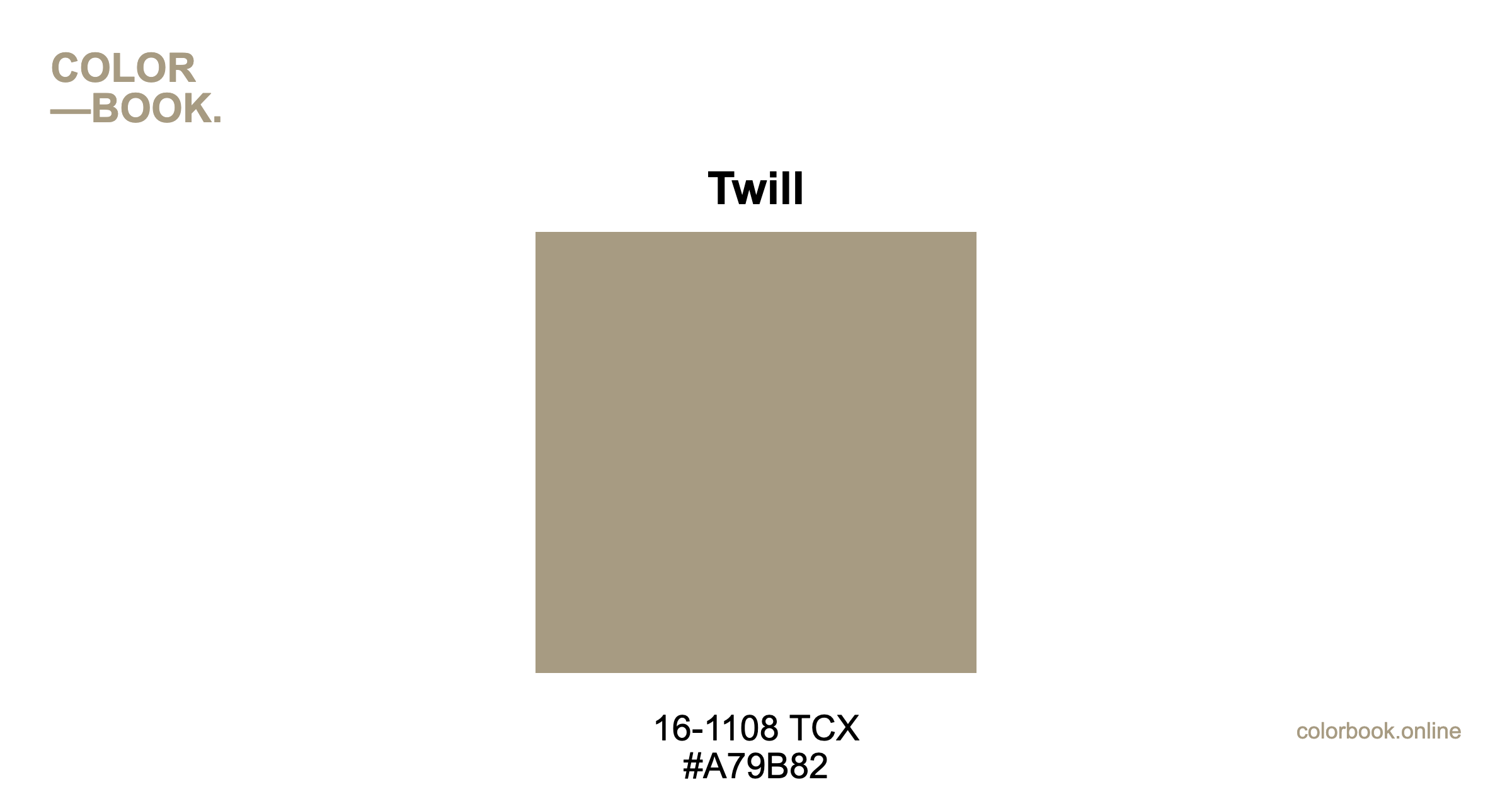 Twill - Pantone 16-1108 TCX | Color Color Guide & Cotton Swatch