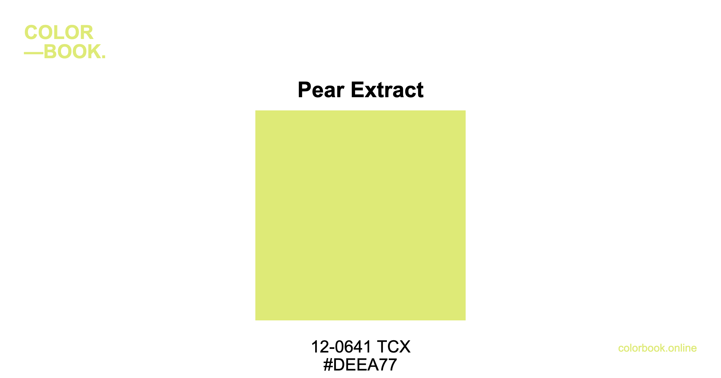 Pear Extract - Pantone 12-0641 TCX | Yellow Color Guide & Cotton Swatch