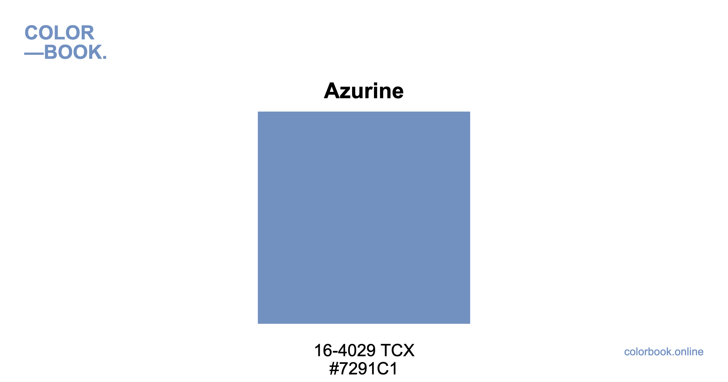 Azurine - Pantone 16-4029 TCX | Blue Color Guide & Cotton Swatch