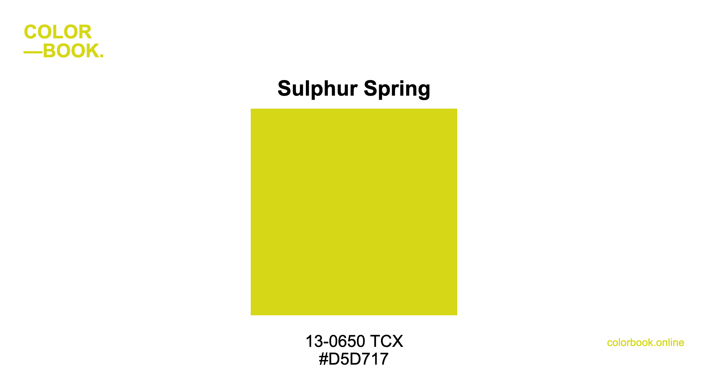 Sulphur Spring Color Sulphur Spring - Pantone 13-0650 TCX | Color Color Guide & Cotton Swatch
