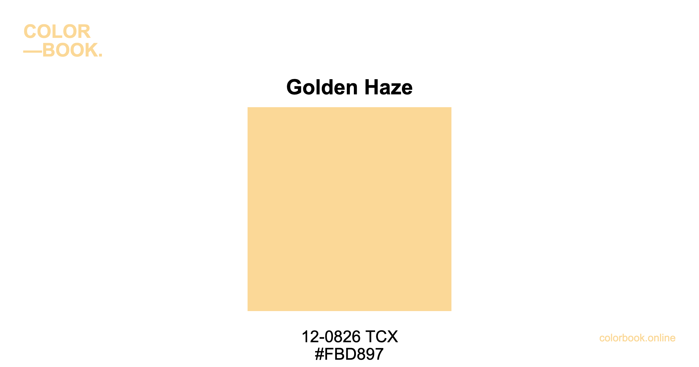 Golden Haze - Pantone 12-0826 TCX | Color Color Guide & Cotton Swatch
