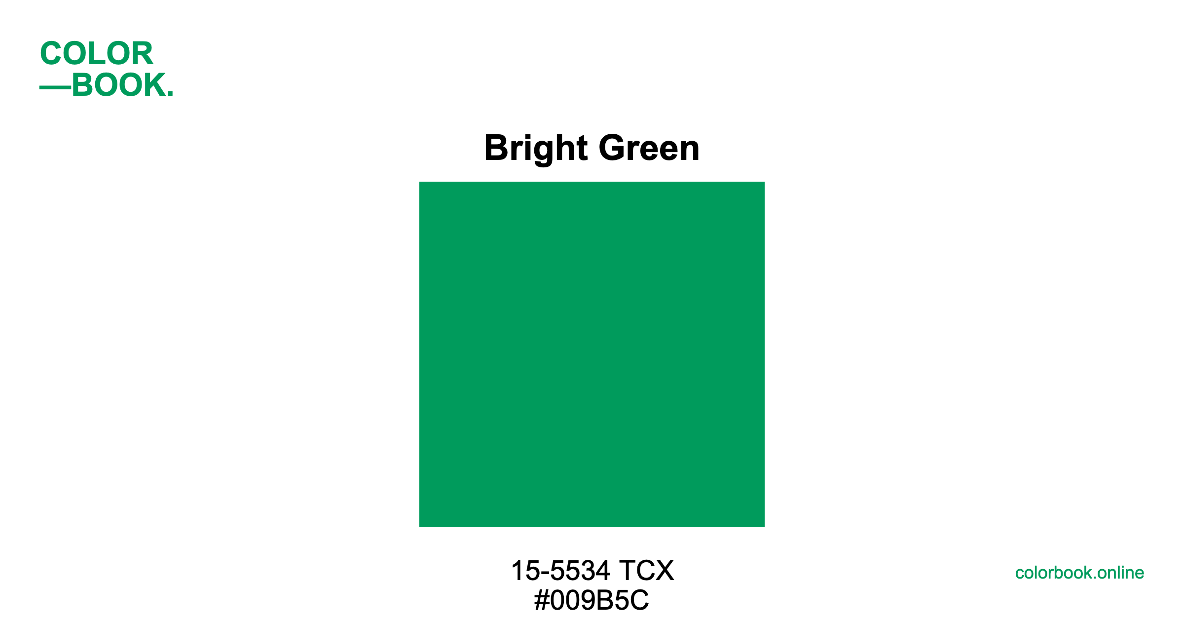 Bright Green - Pantone 15-5534 TCX | Color Color Guide & Cotton Swatch