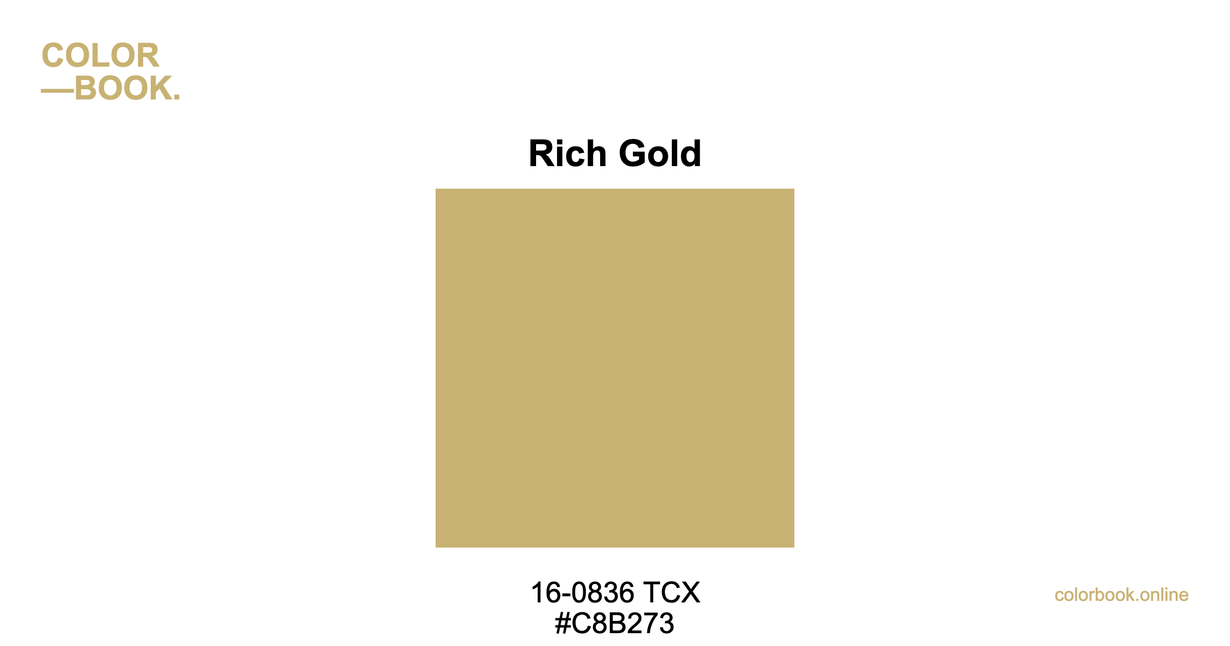 Rich Gold - Pantone 16-0836 TCX | Color Color Guide & Cotton Swatch