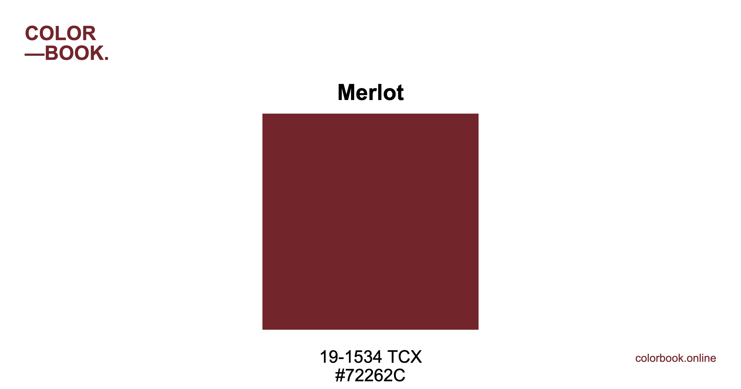 Merlot - Pantone 19-1534 TCX | Red Color Guide & Cotton Swatch