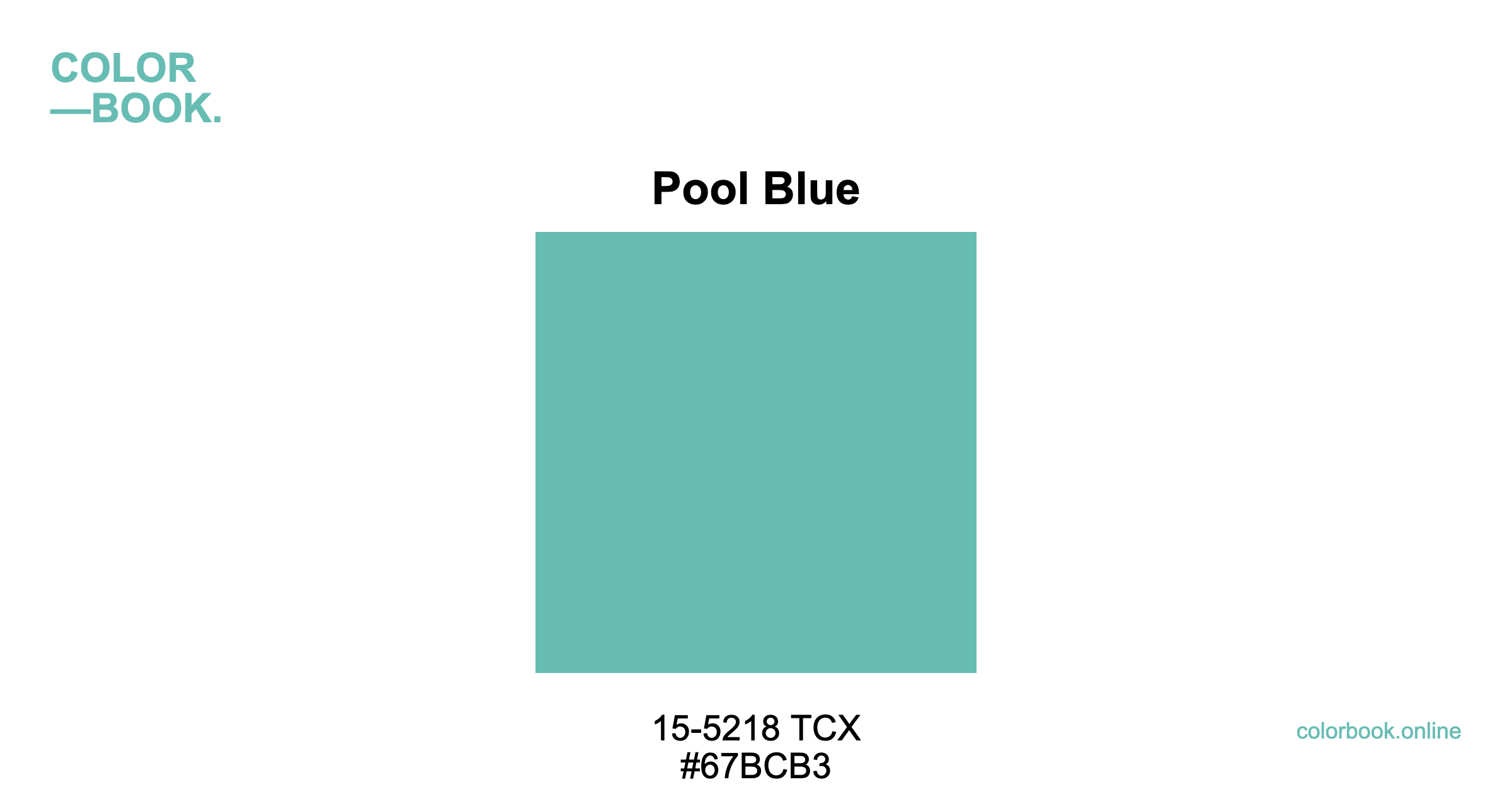 Pool Blue - Pantone 15-5218 TCX | Color Color Guide & Cotton Swatch