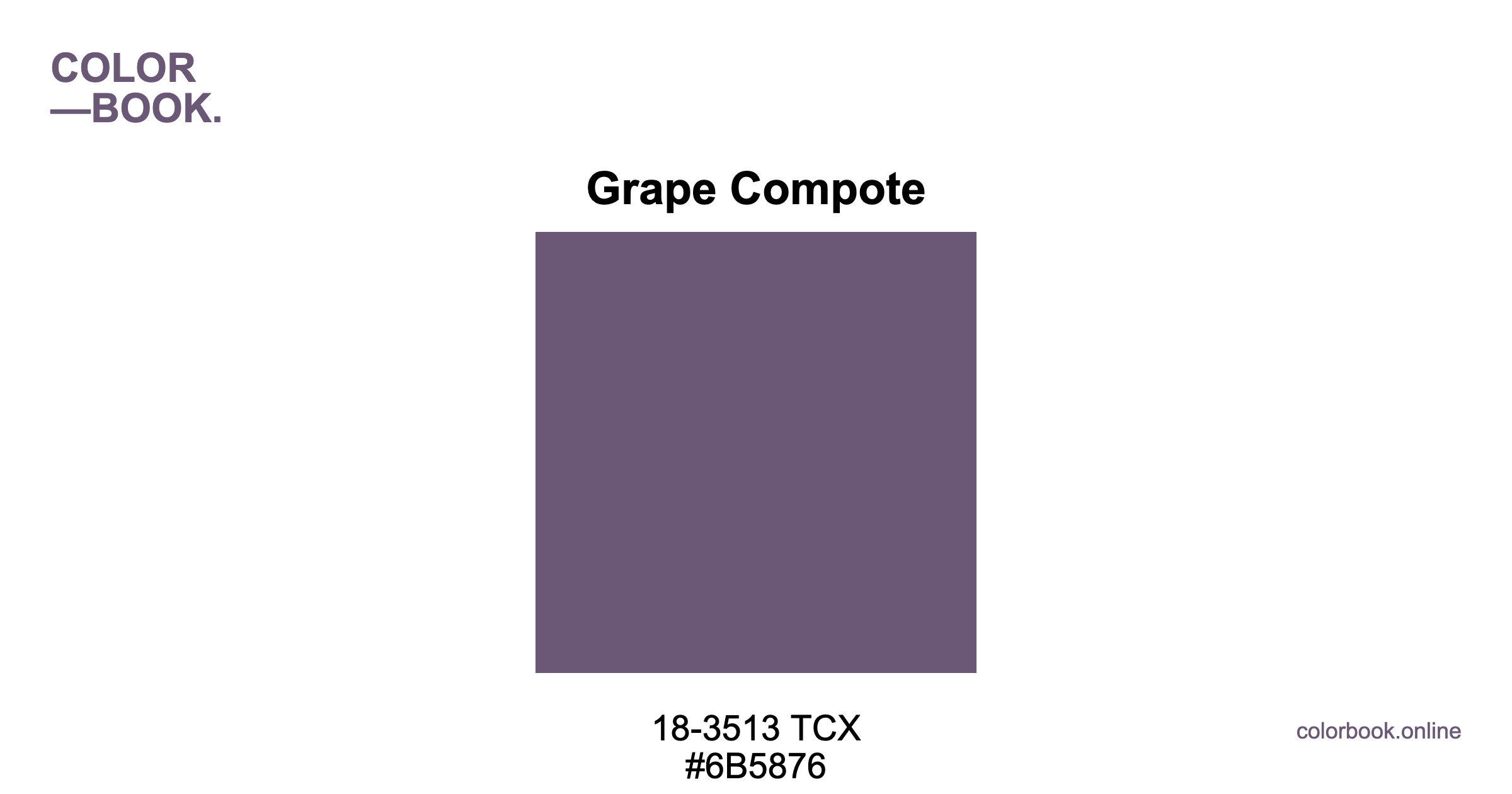 Grape Compote - Pantone 18-3513 TCX | Color Color Guide & Cotton Swatch
