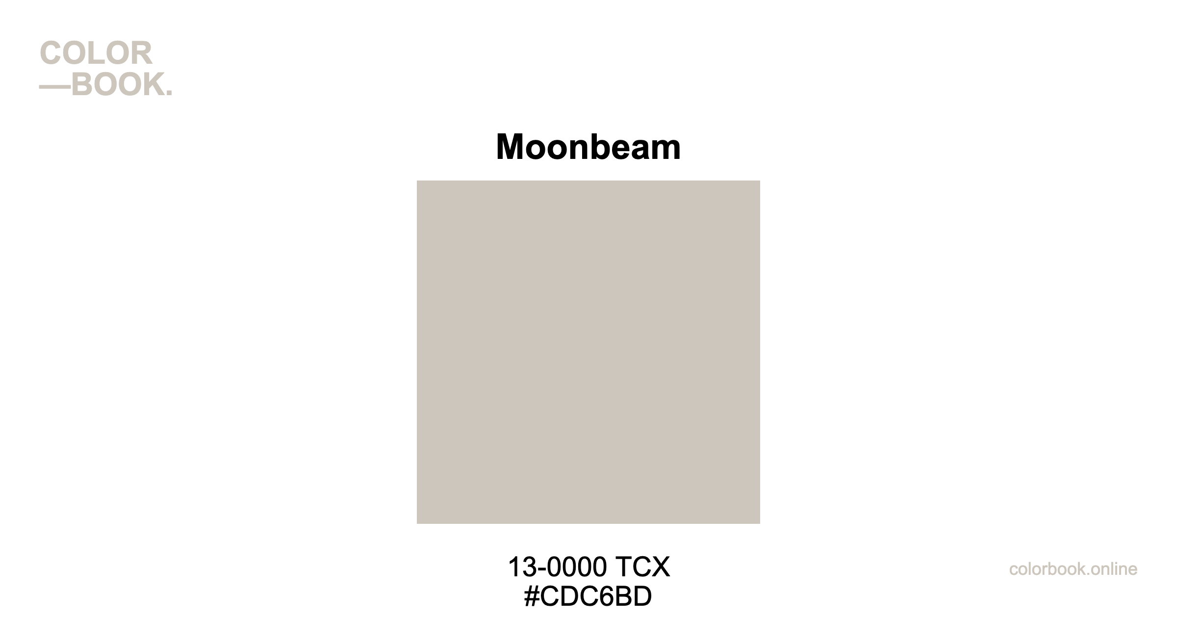 130m Color Moonbeam - Pantone 13-0000 TCX | Color Color Guide & Cotton Swatch