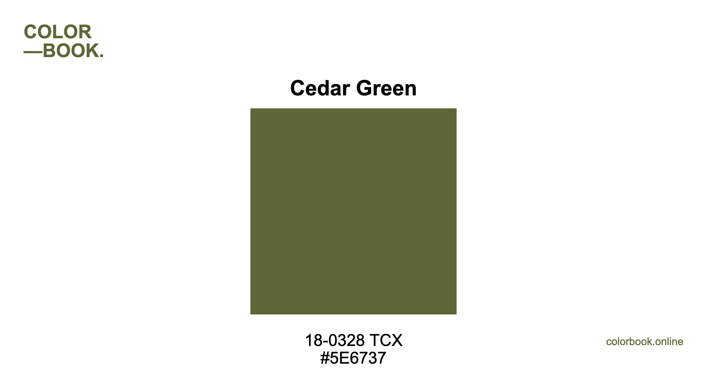 Cedar Green - Pantone 18-0328 TCX | Color Color Guide & Cotton Swatch