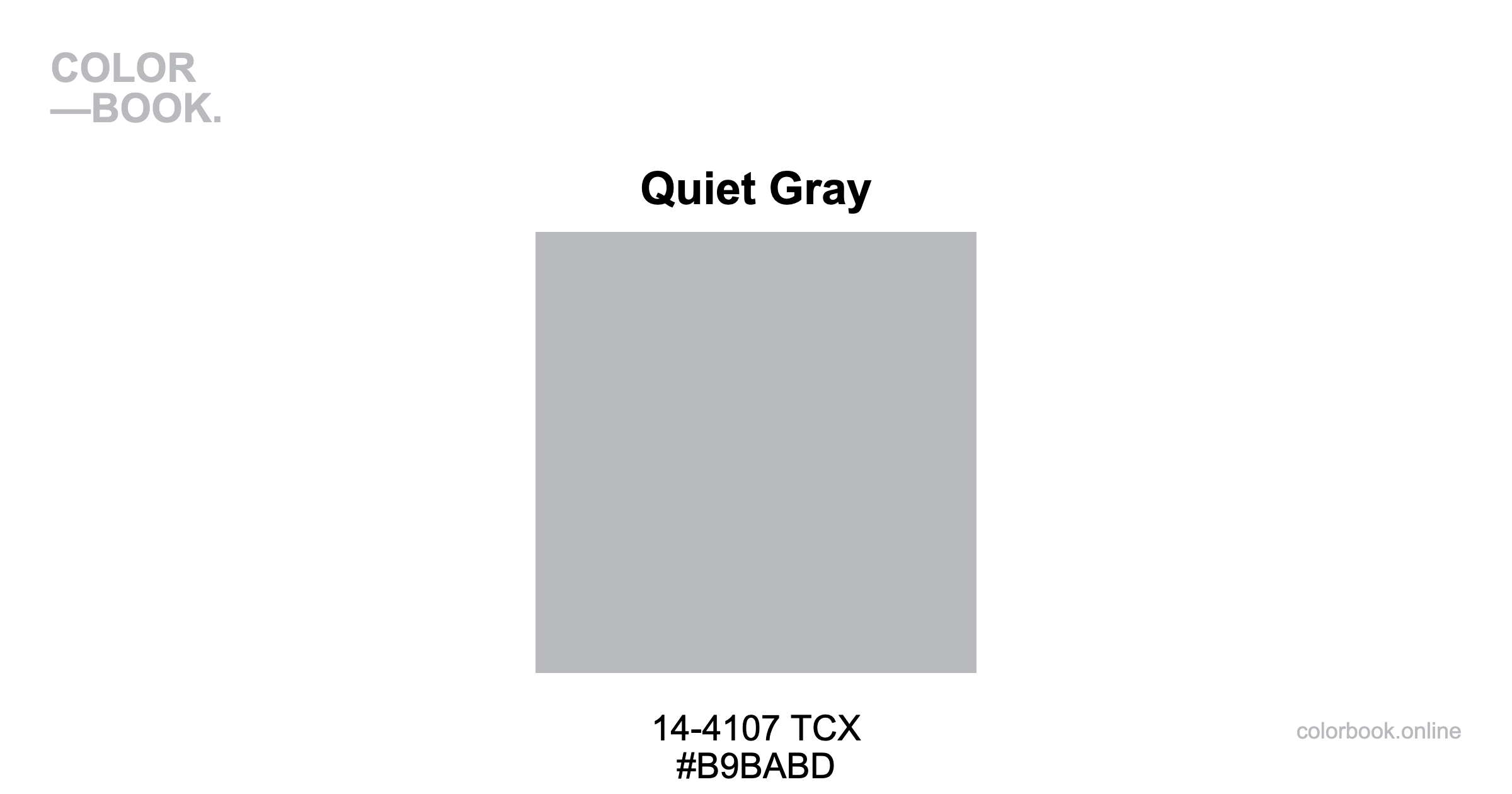 AtelierMarkOverlayElephantRoundZipガボール Quiet Gray - Pantone 14-4107 TCX | Gray Color Guide & Cotton Swatch