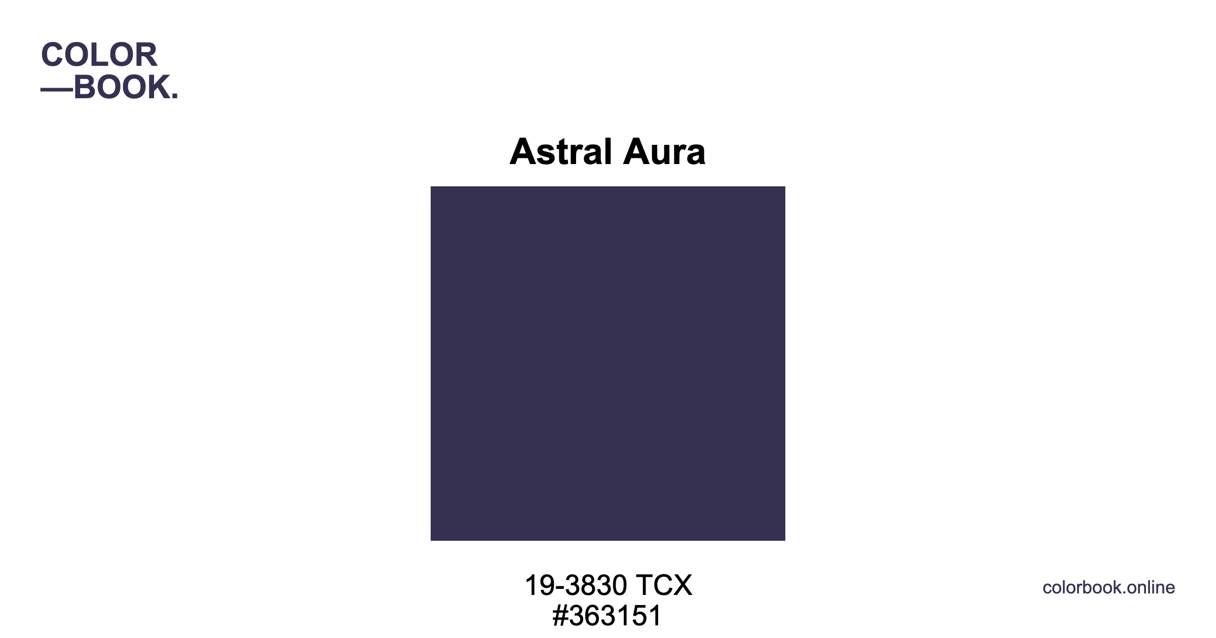 PANTONE FASHION＋ / color guide Astral Aura - Pantone 19-3830 TCX | Color Color Guide & Cotton Swatch