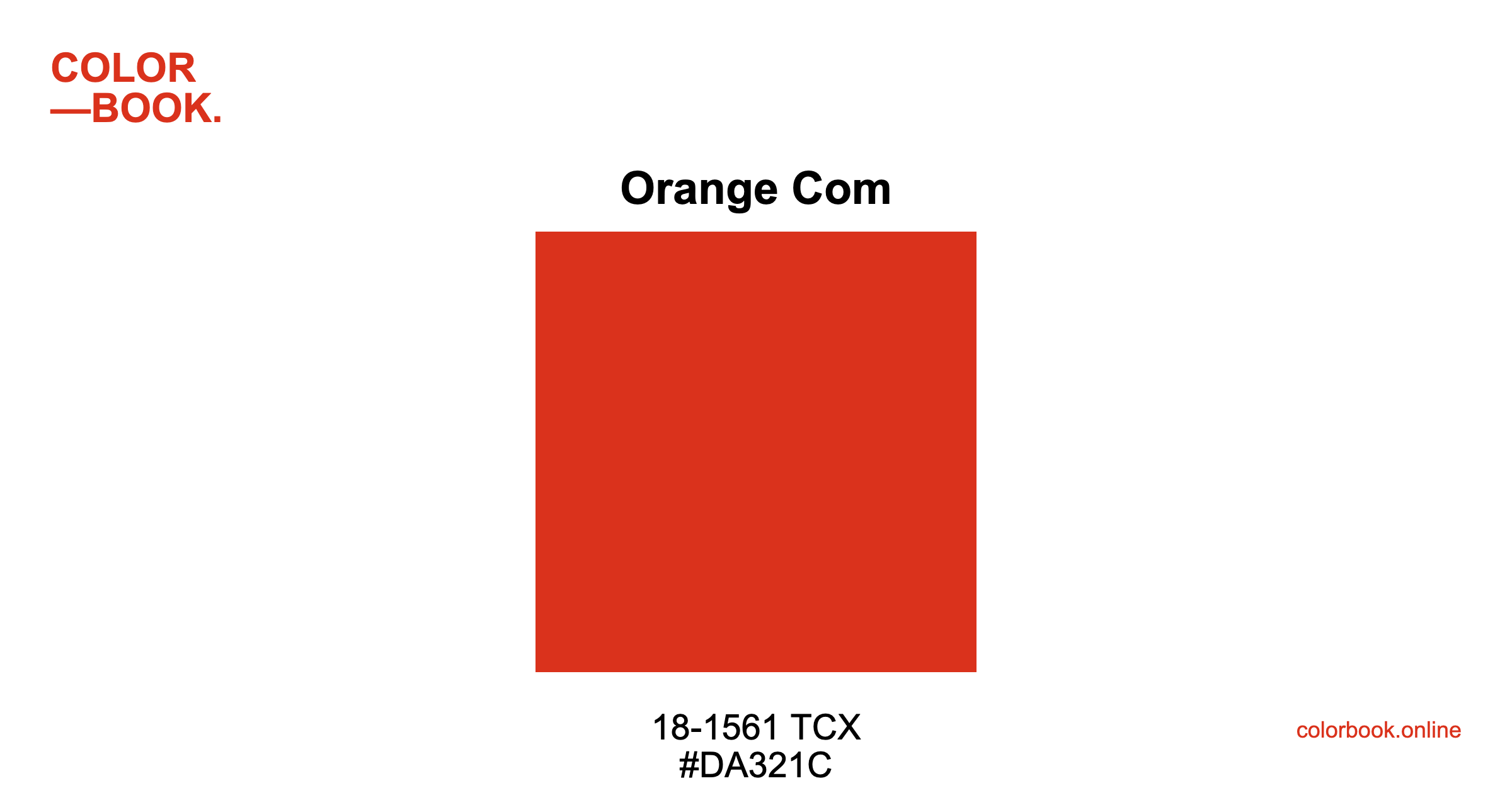 Orange Com - Pantone 18-1561 TCX | Color Color Guide & Cotton Swatch