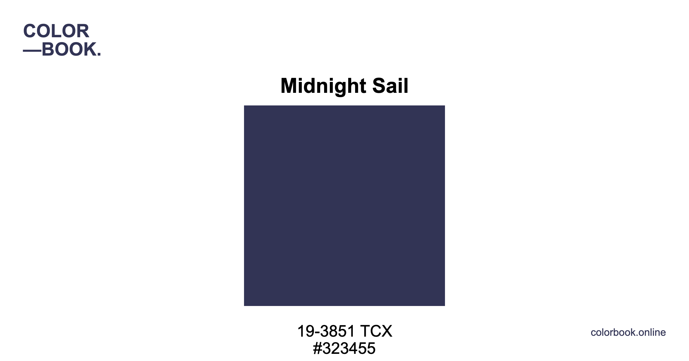 Coloréページ Midnight Sail - Pantone 19-3851 TCX | Color Color Guide & Cotton