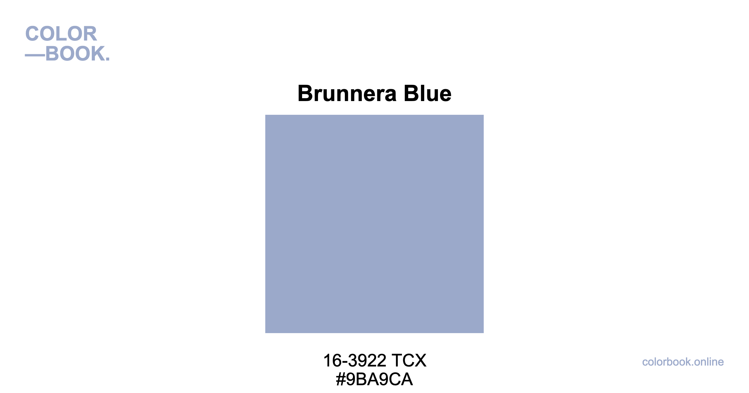 Brunnera Blue - Pantone 16-3922 TCX | Blue Color Guide & Cotton Swatch