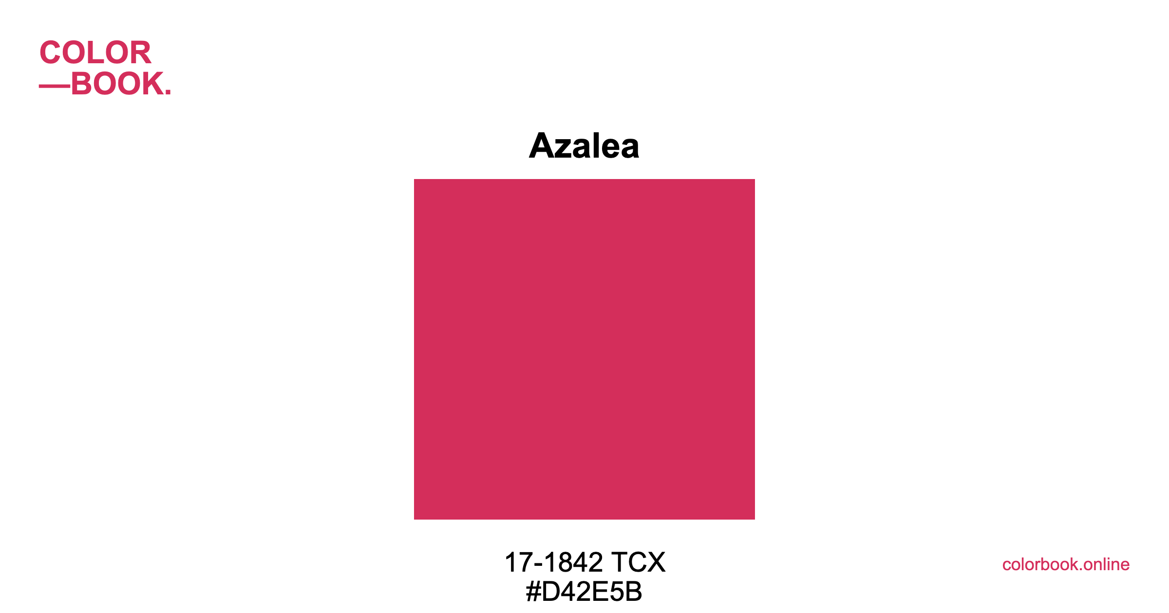 Color 1842 Azalea - Pantone 17-1842 TCX | Red Color Guide & Cotton Swatch