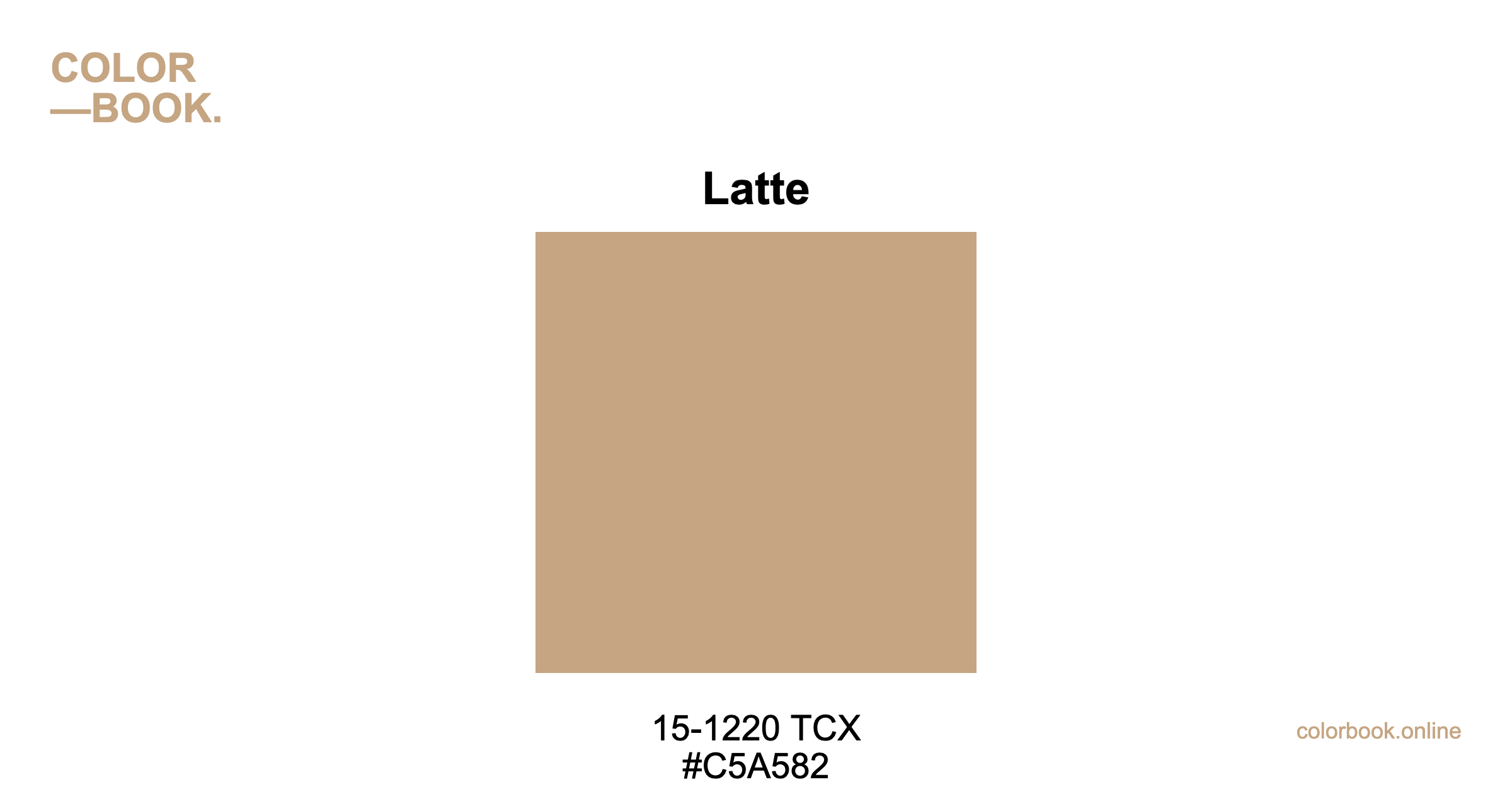 Latte - Pantone 15-1220 TCX | Color Color Guide & Cotton Swatch