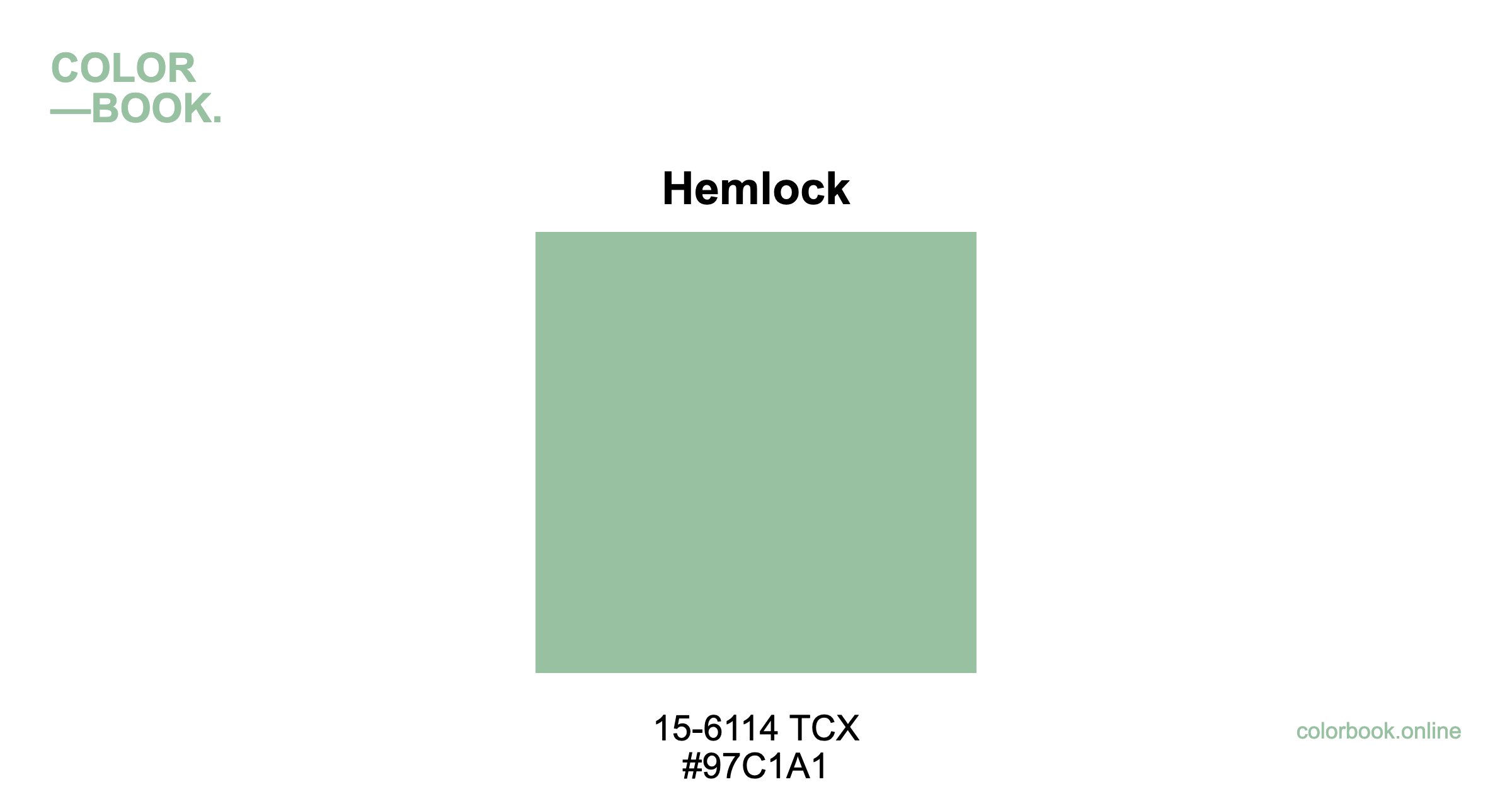 Hemlock - Pantone 15-6114 TCX | Green Color Guide & Cotton Swatch