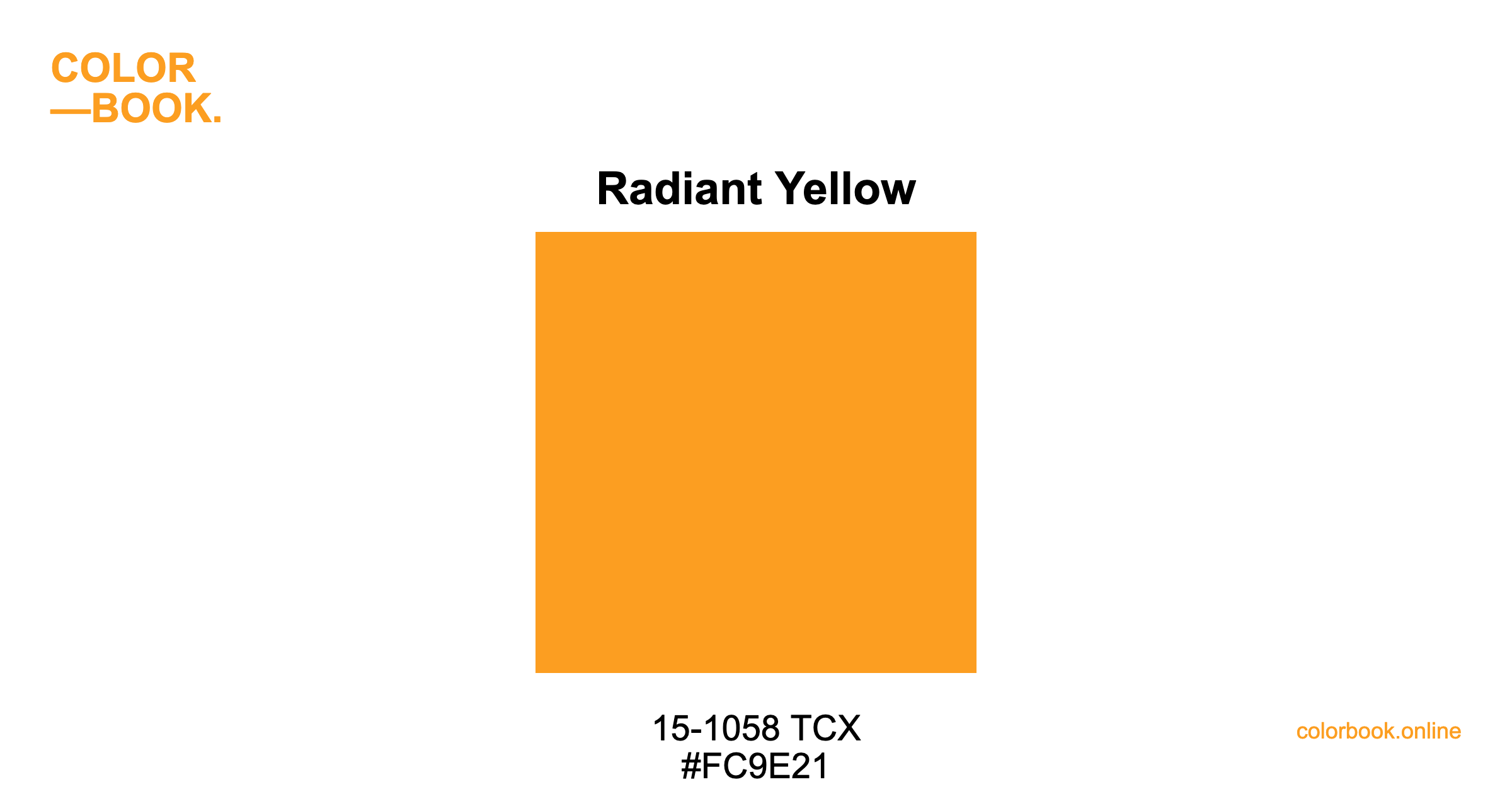 Radiant Yellow - Pantone 15-1058 TCX | Orange Color Guide & Cotton 