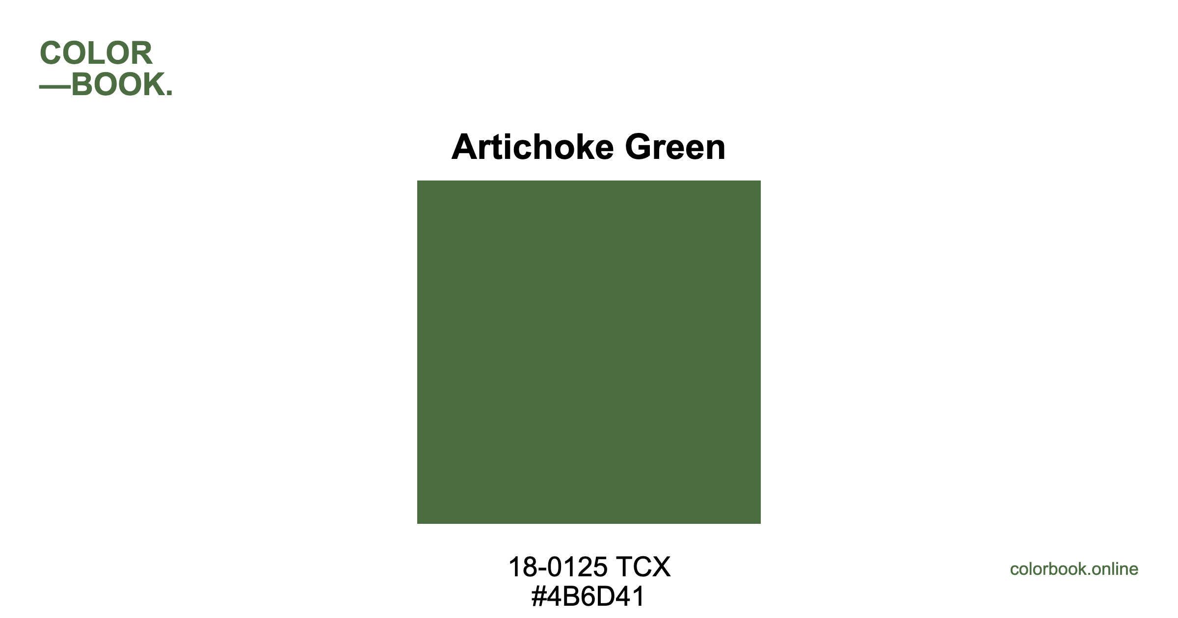 Artichoke Green - Pantone 18-0125 TCX | Color Color Guide & Cotton Swatch