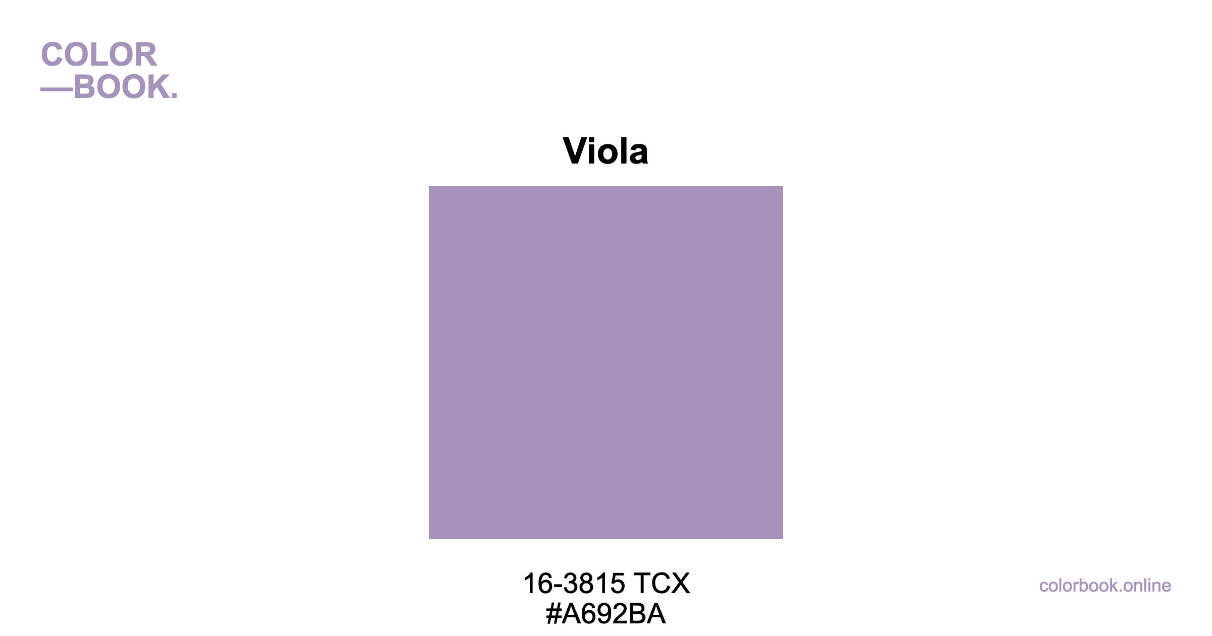 Viola - Pantone 16-3815 TCX | Purple Color Guide & Cotton Swatch