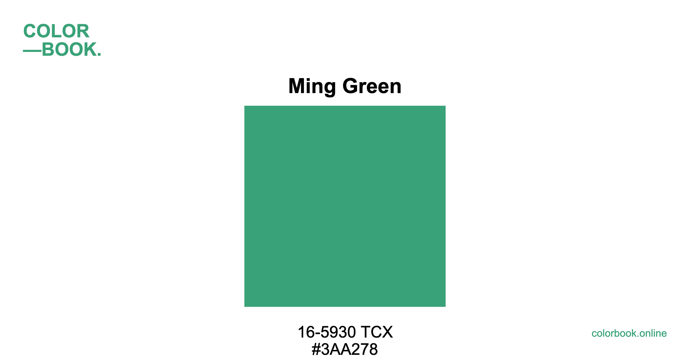 Ming Green - Pantone 16-5930 TCX | Color Color Guide & Cotton Swatch