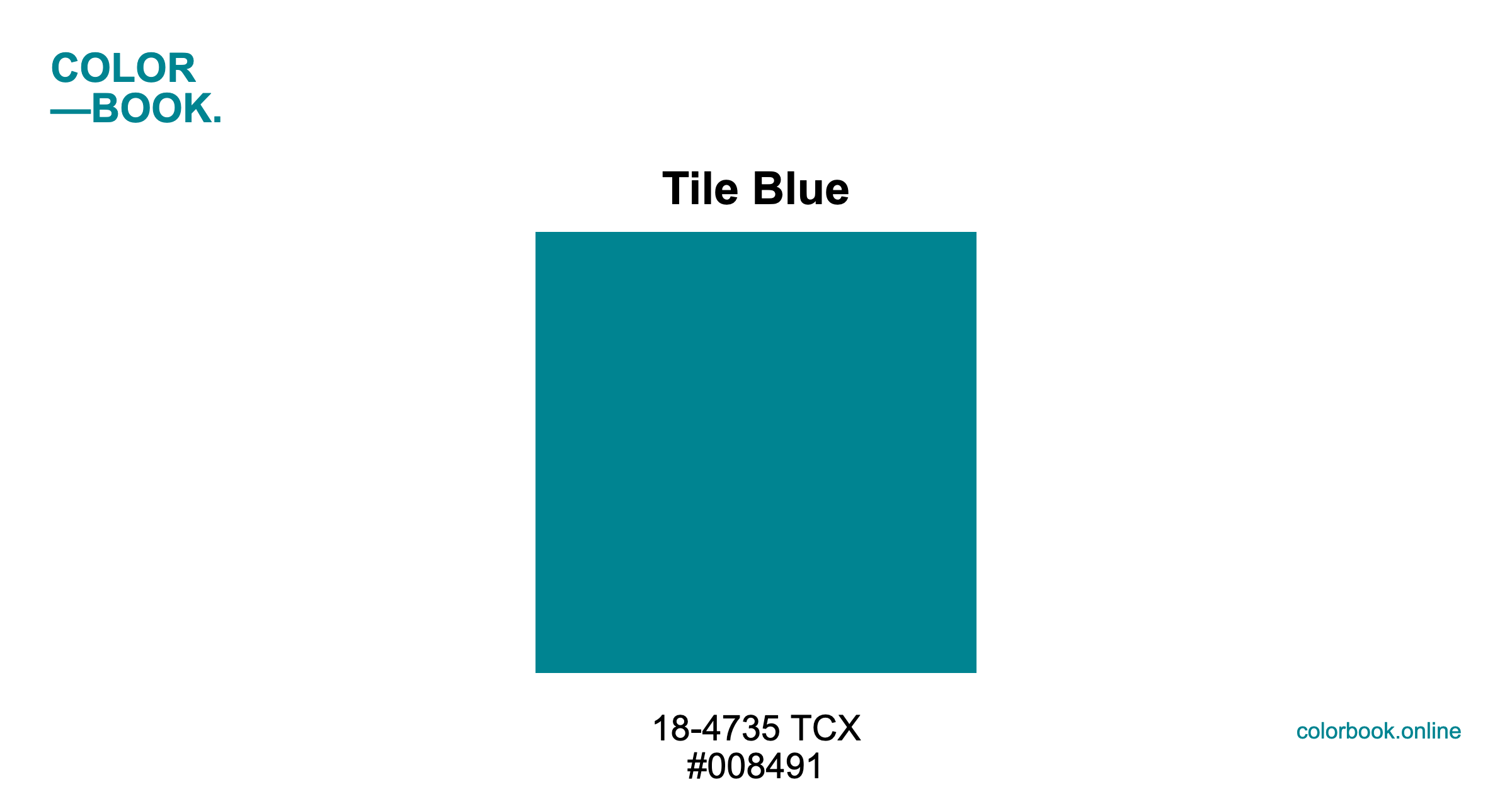 Tile Blue - Pantone 18-4735 TCX | Color Color Guide & Cotton Swatch