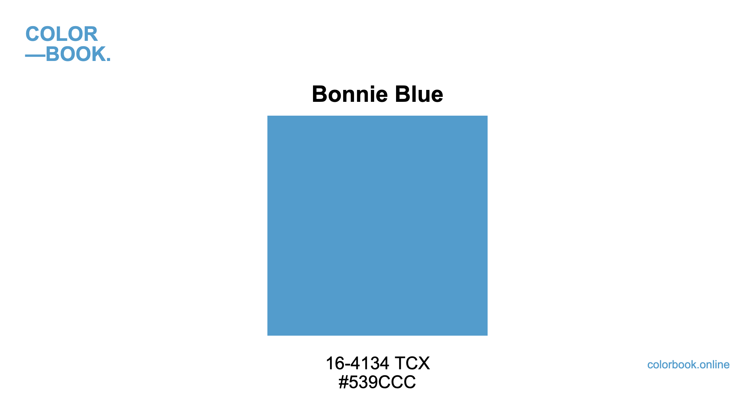 Bonnie Blue - Pantone 16-4134 TCX | Color Color Guide & Cotton Swatch