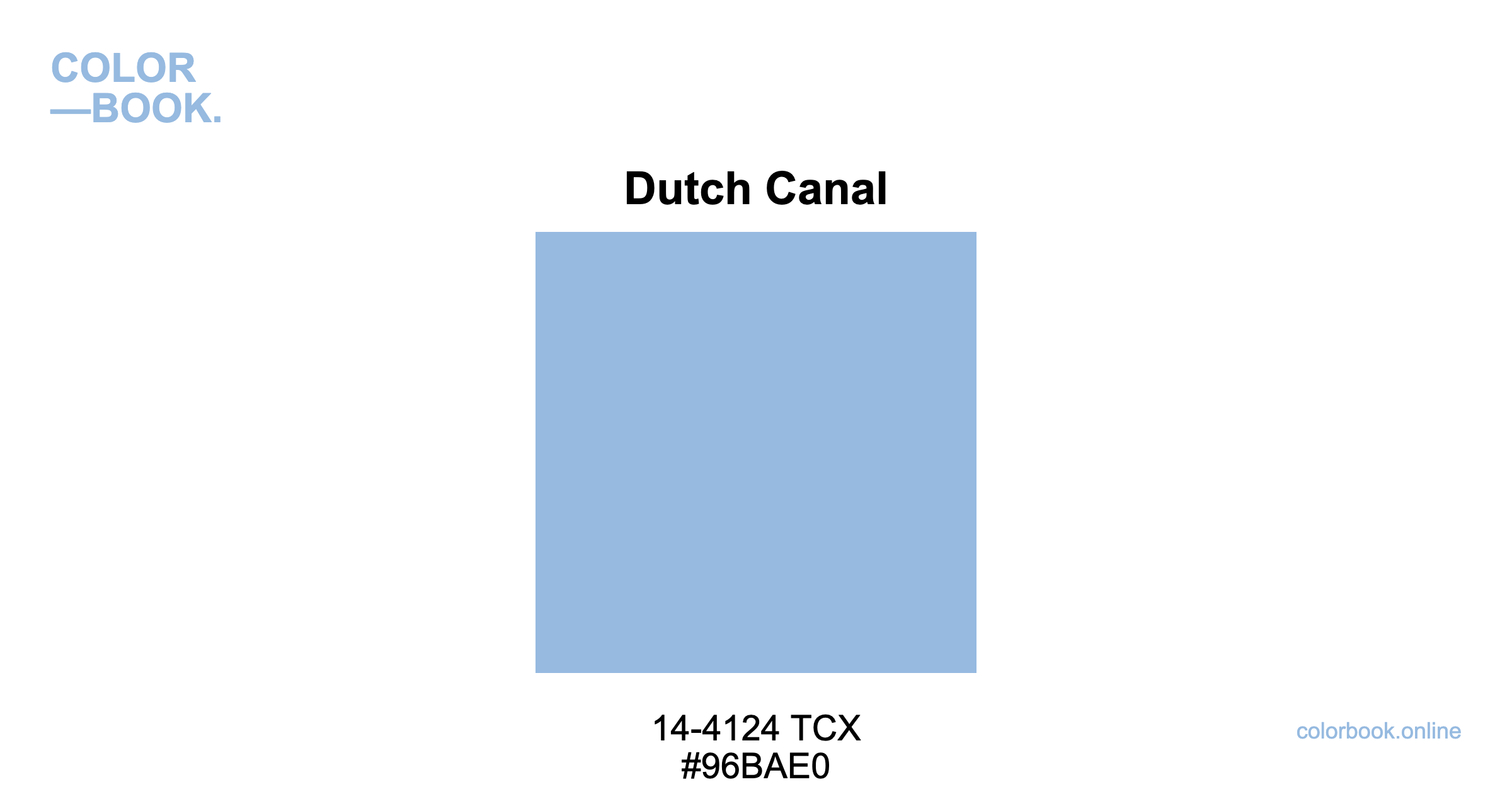 Dutch Canal - Pantone 14-4124 TCX | Blue Color Guide & Cotton Swatch