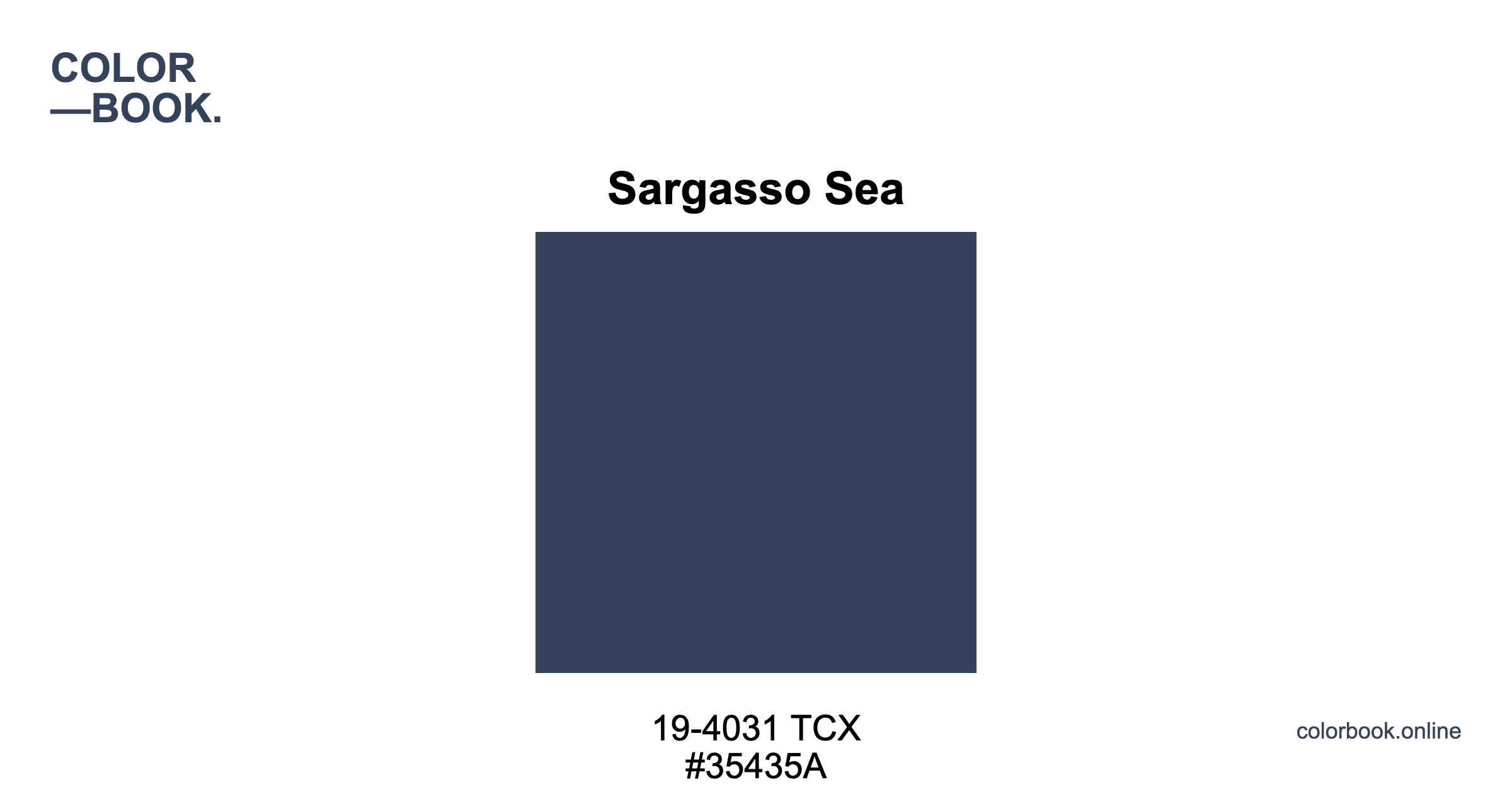 Sarasso Color Code Sargasso Sea - Pantone 19-4031 TCX | Color Color Guide & Cotton Swatch