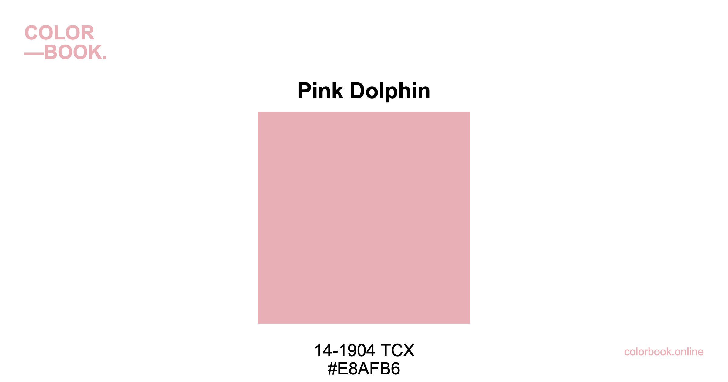 Pink Dolphin Pantone 14 1904 TCX Pink Color Guide Cotton Swatch pink-dolphin-pantone-14-1904-tcx-pink-color-guide-cotton-swatch