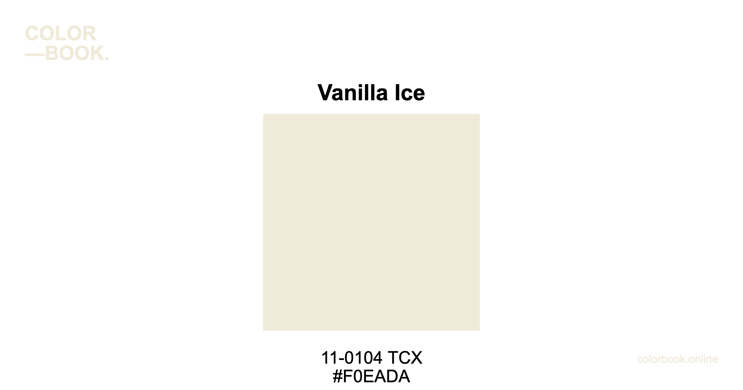 Vanilla Ice - Pantone 11-0104 TCX | Color Color Guide & Cotton Swatch