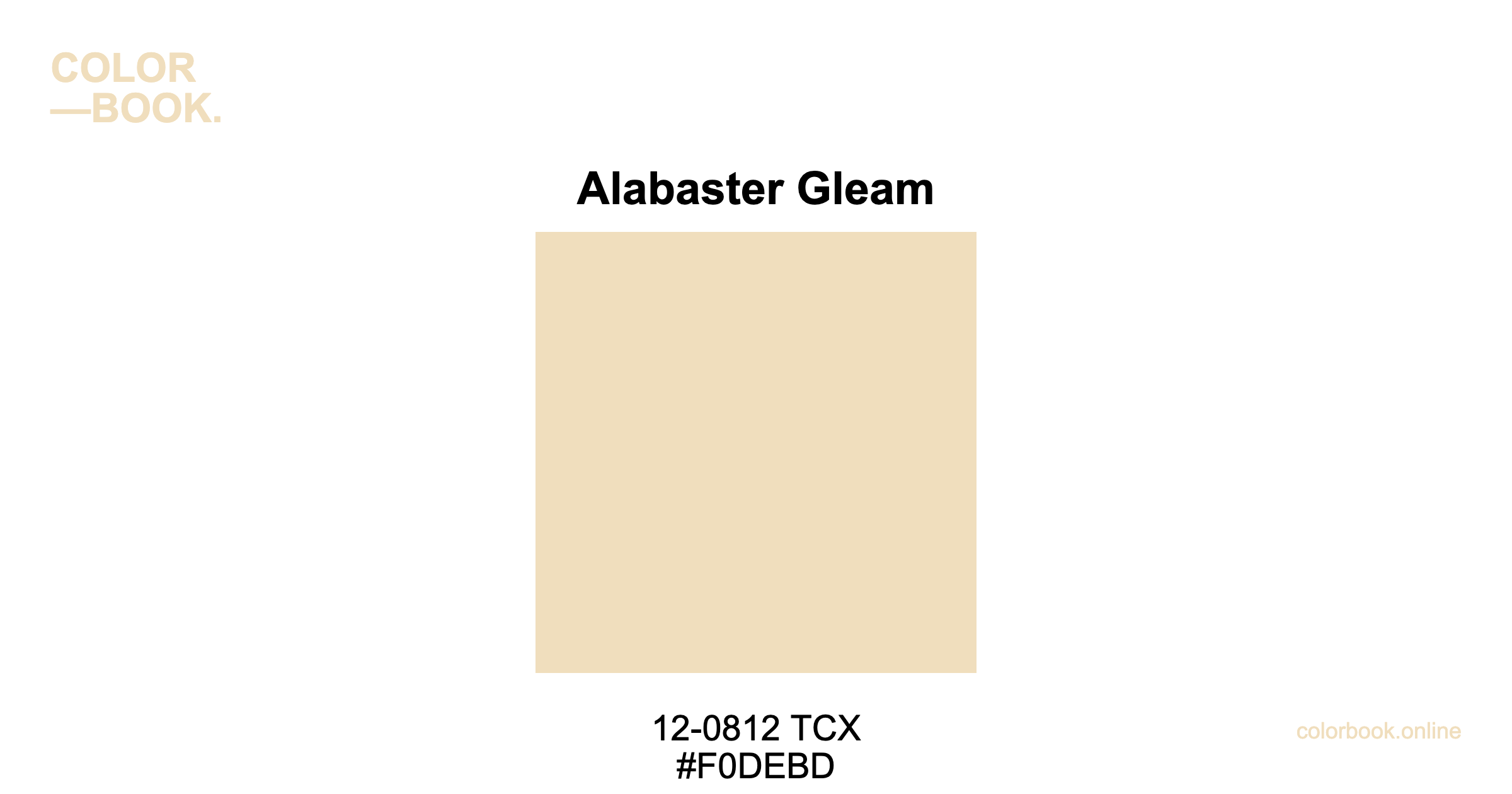 Alabaster Gleam - Pantone 12-0812 TCX | Color Color Guide & Cotton Swatch